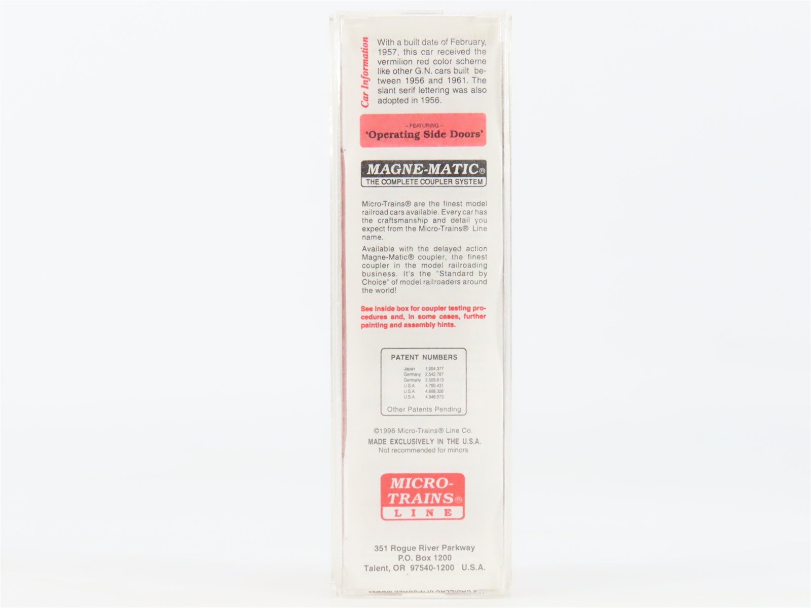 N Scale Micro-Trains MTL 78020 GN Great Northern Railway 50' Auto Box Car #35449