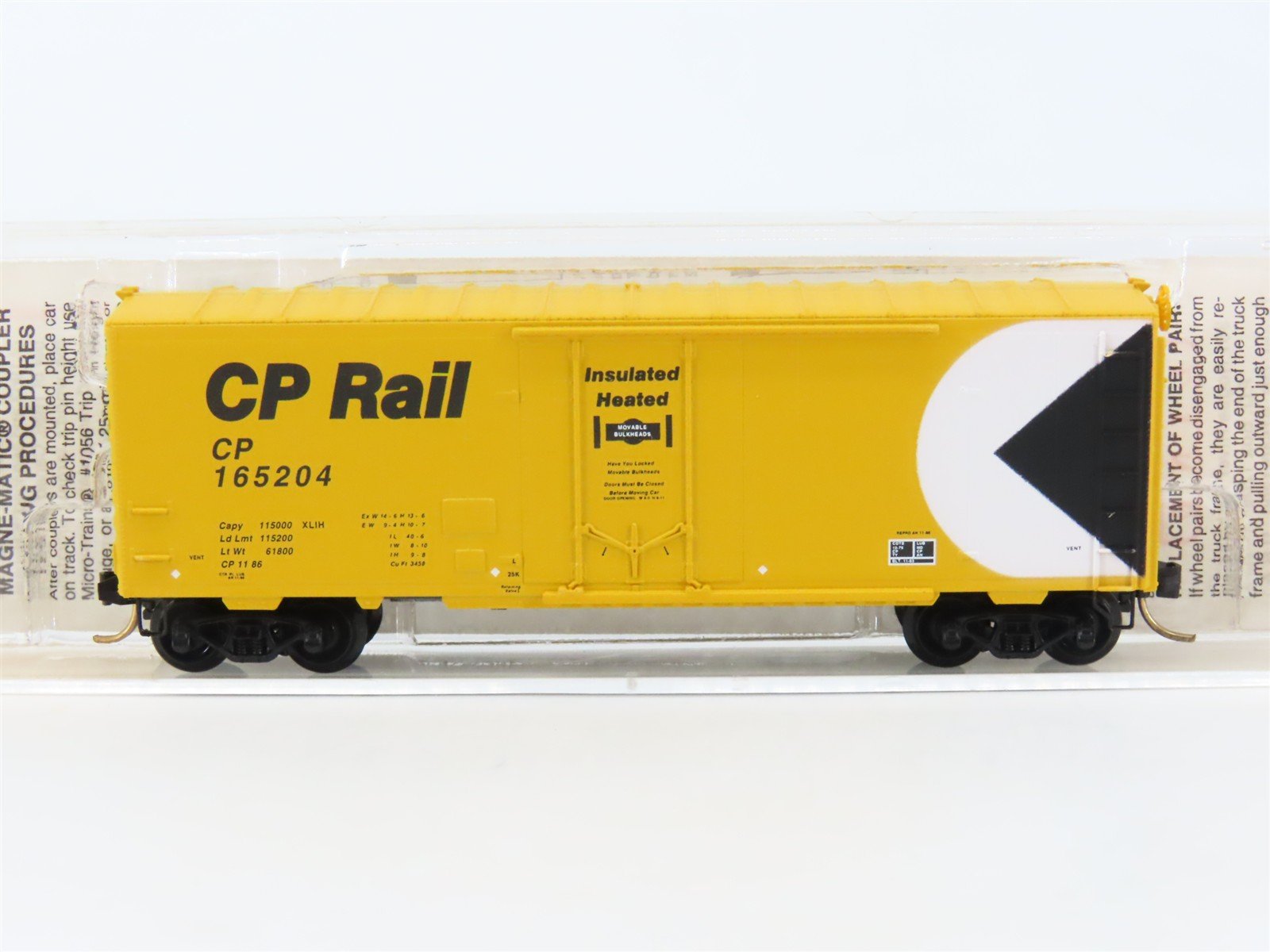 N Scale Micro-Trains MTL 74010 CP Rail 40' Plug Door Box Car #165204