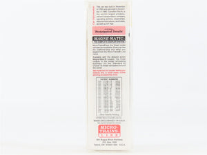 N Scale Micro-Trains MTL 74010 CP Rail 40' Plug Door Box Car #165204