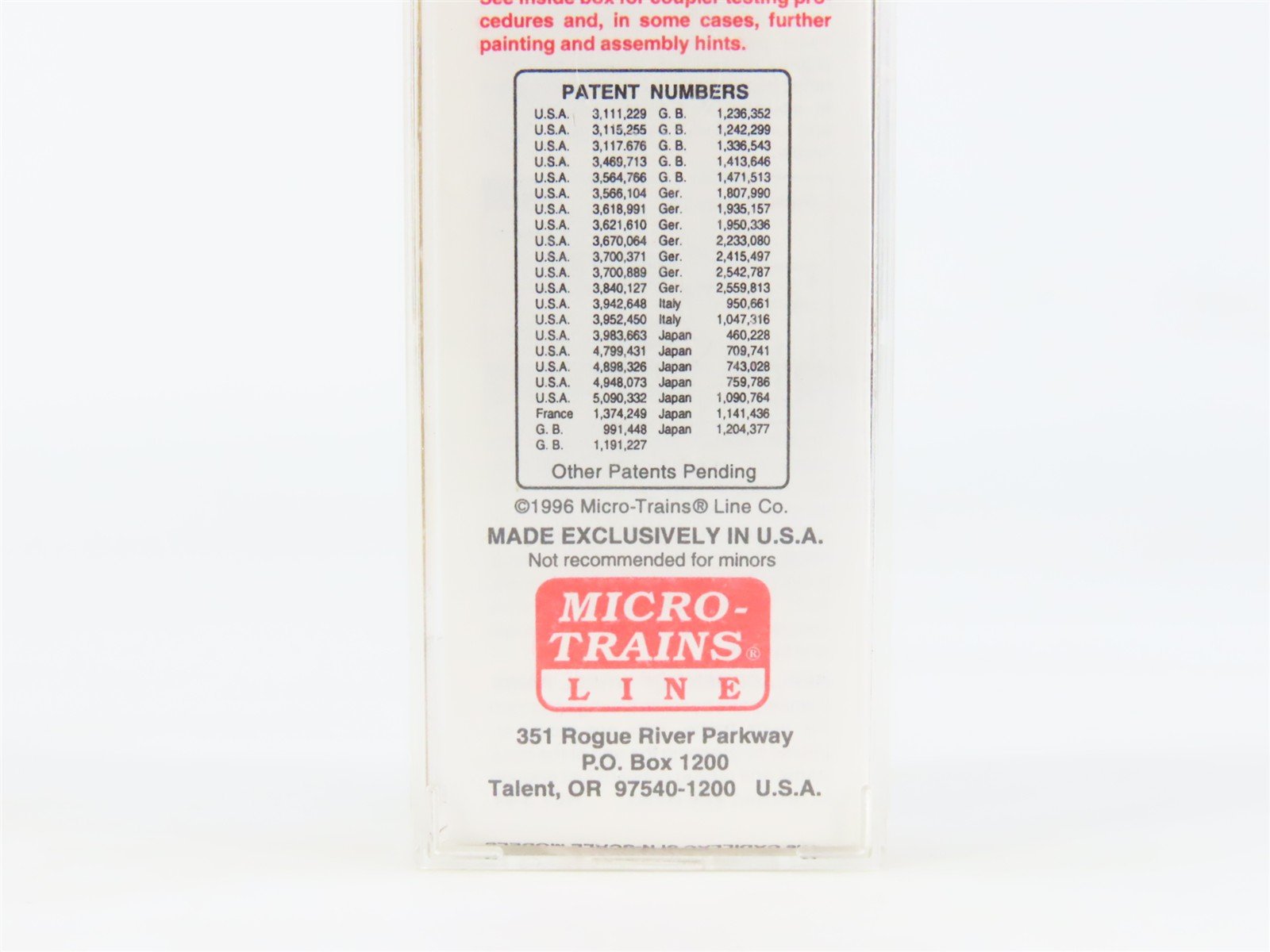 N Scale Micro-Trains MTL 74010 CP Rail 40' Plug Door Box Car #165204