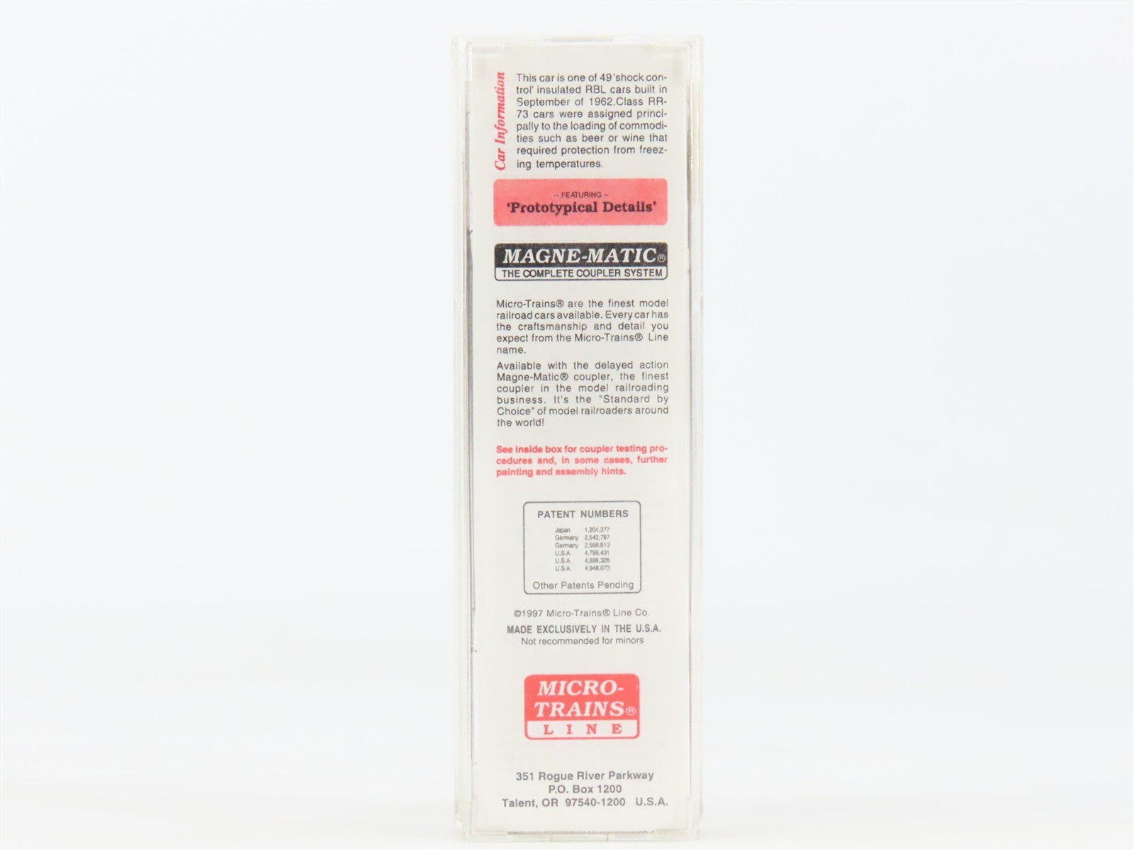 N Scale Micro-Trains MTL 32350 SFRB Santa Fe 50' Plug Door Box Car #6572