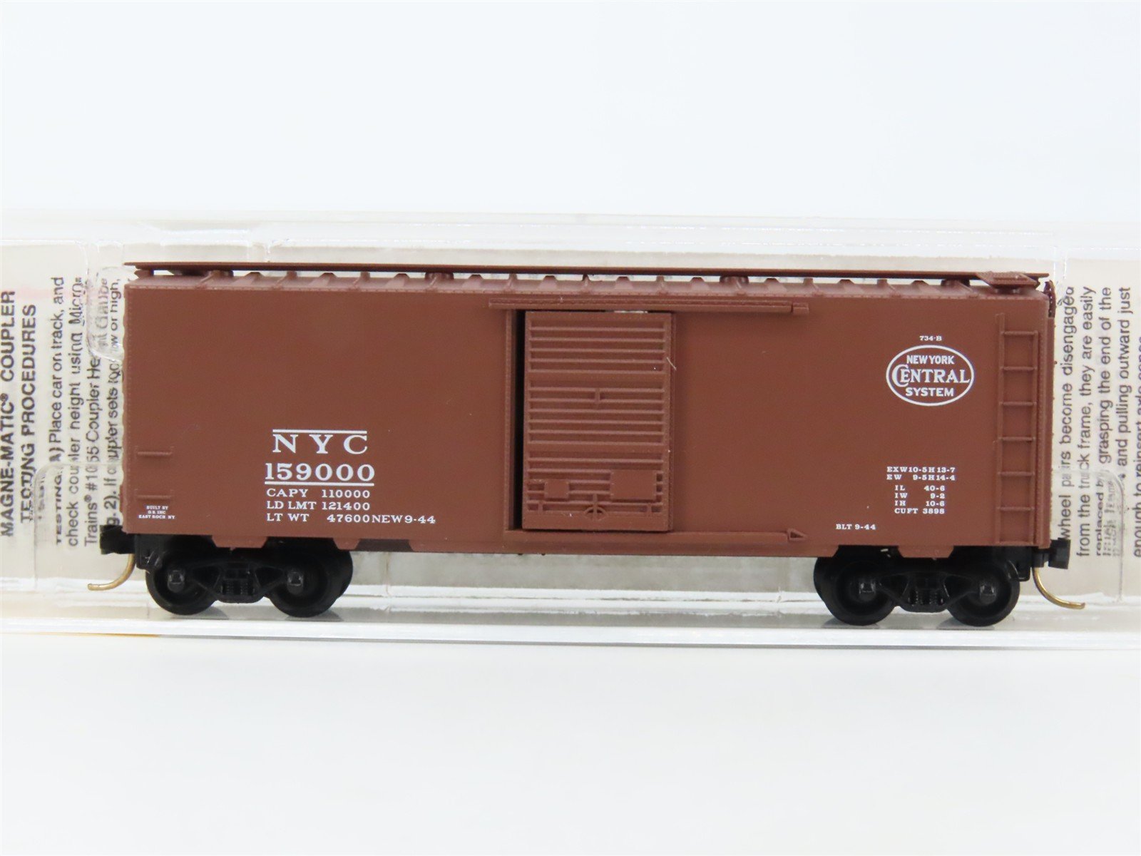 N Micro-Trains MTL 20047 NYC New York Central 40' Single Door Box Car #159000