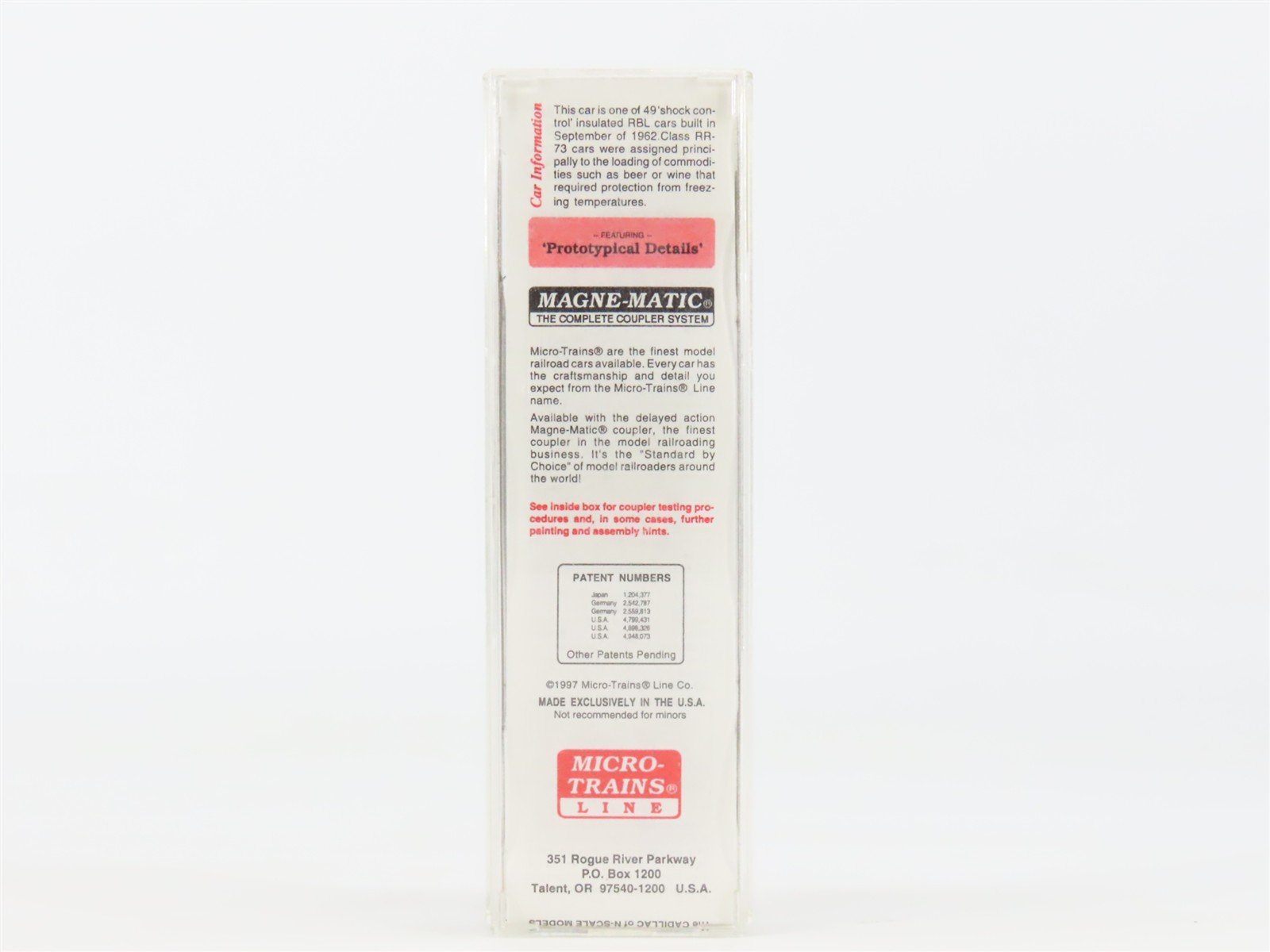 N Scale Micro-Trains MTL 32350 SFRB Santa Fe 50' Plug Door Box Car #6572