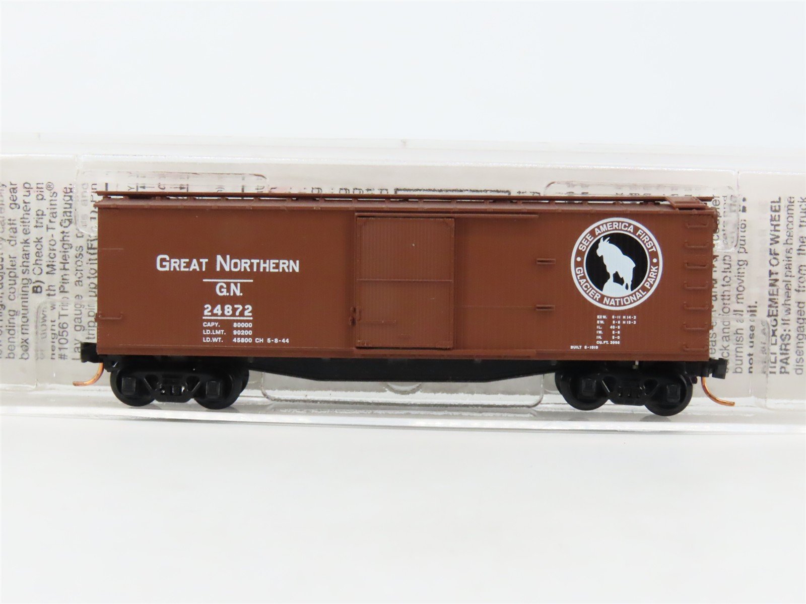 N Scale Micro-Trains MTL 42080 GN Great Northern 40' Single Door Box Car #24872