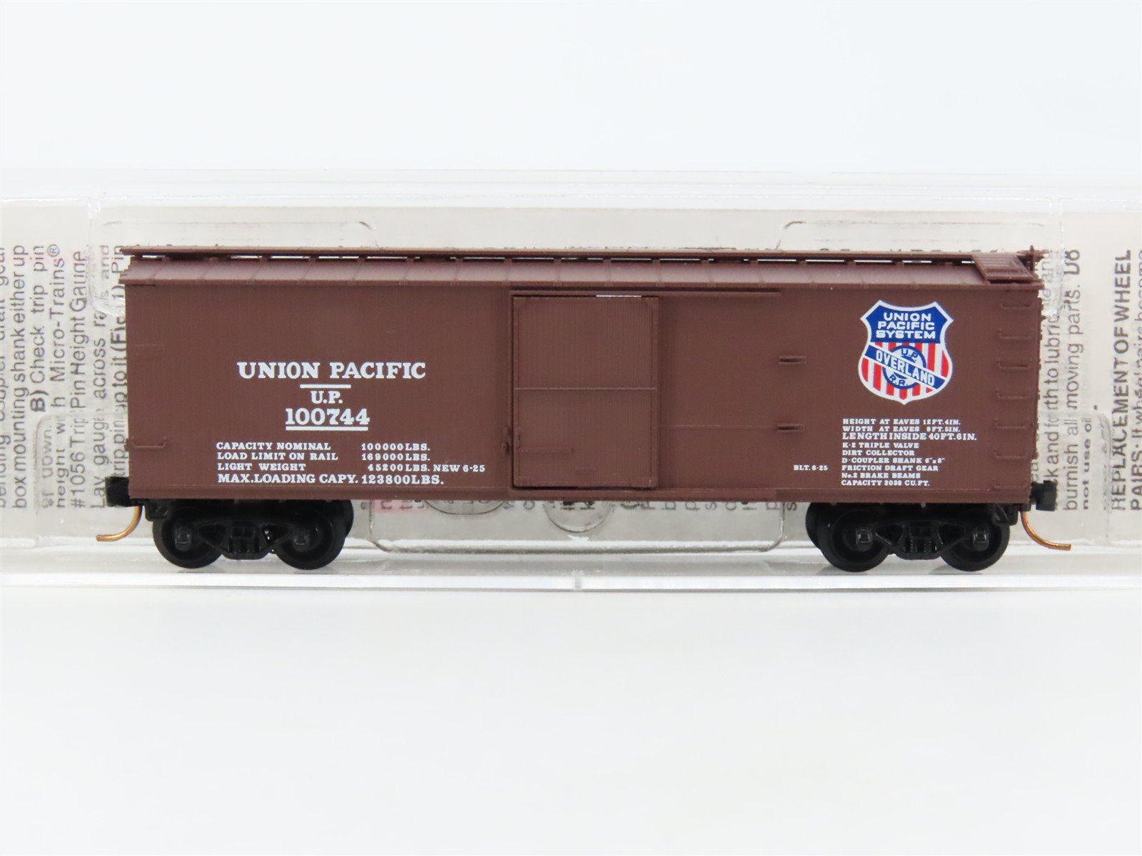 N Scale Micro-Trains MTL 39210 UP Union Pacific 40' Single Door Box Car #100744
