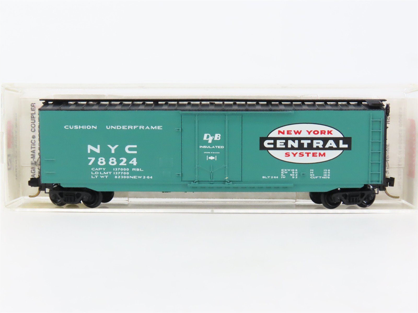 N Scale Micro-Trains MTL 32250 NYC New York Central 50' Plug Door Box Car #78824