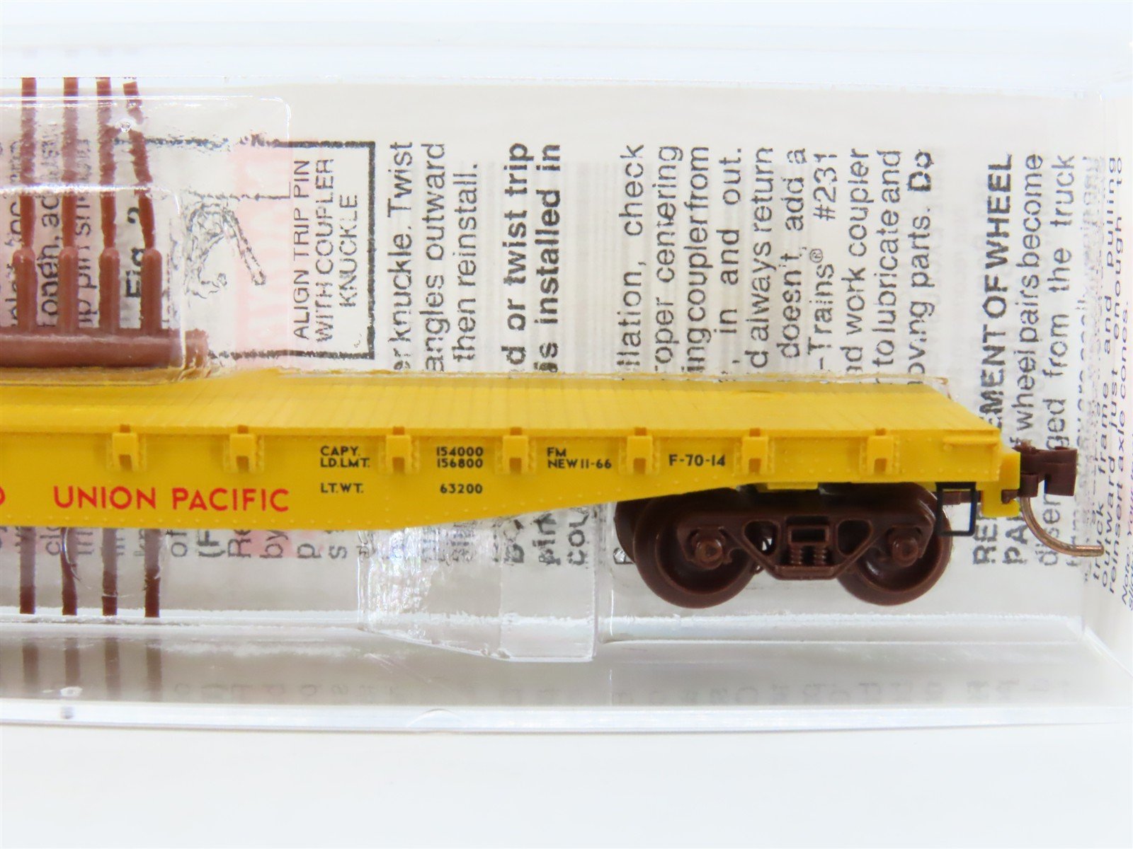 N Scale Micro-Trains MTL 45070 UP Union Pacific Railroad 50' Flat Car #58522