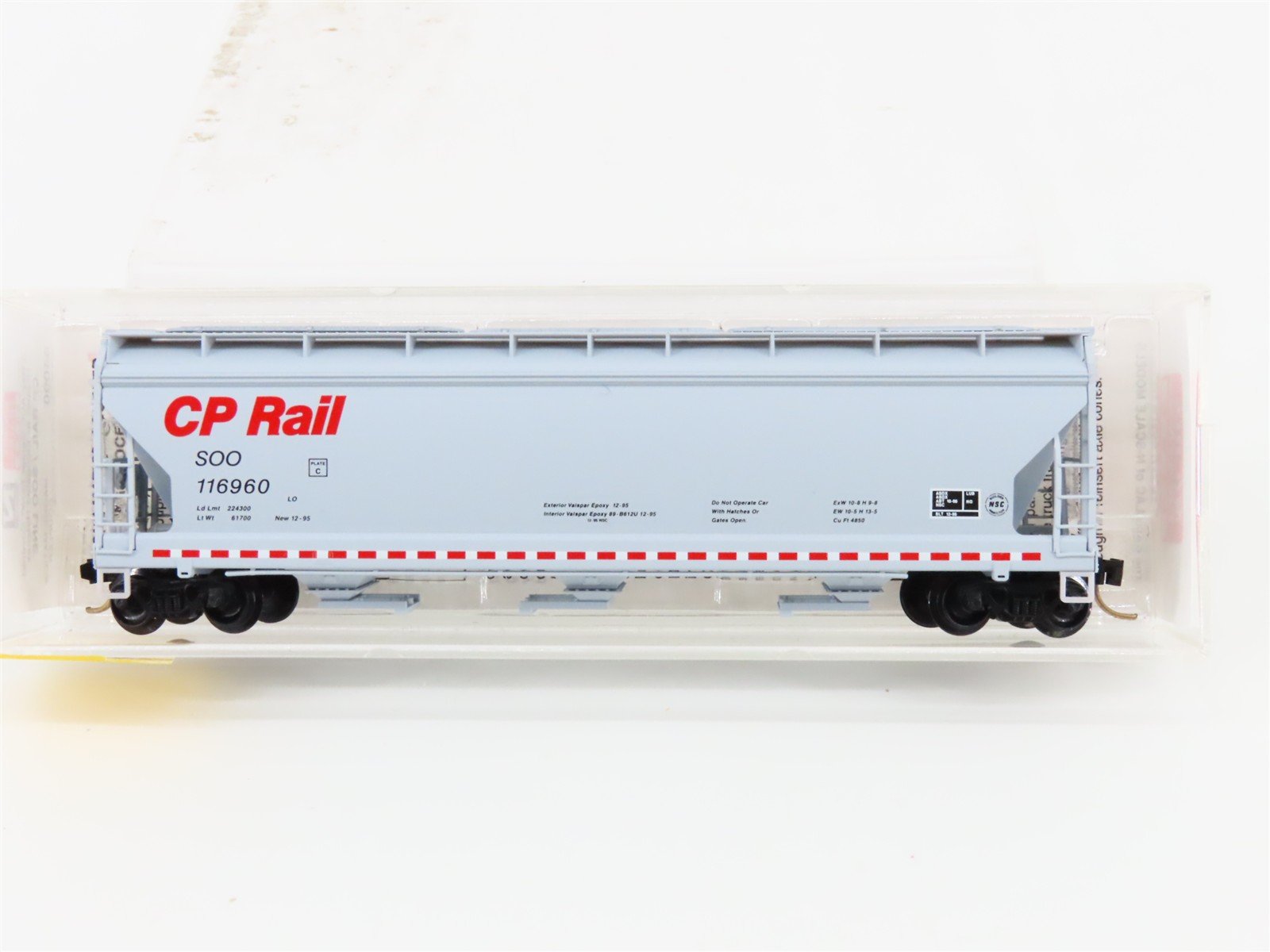 N Scale Micro-Trains MTL 94090 CP Rail / SOO Line 3-Bay Covered Hopper #116960