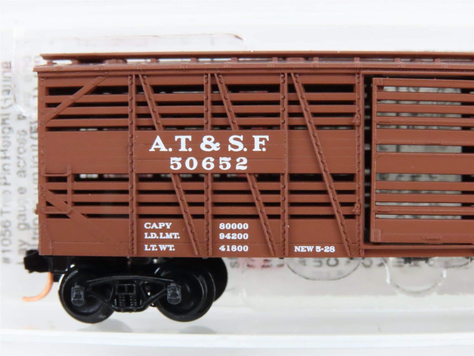 N Scale Micro-Trains MTL 35080 ATSF Santa Fe 40' Despatch Stock Car #50652