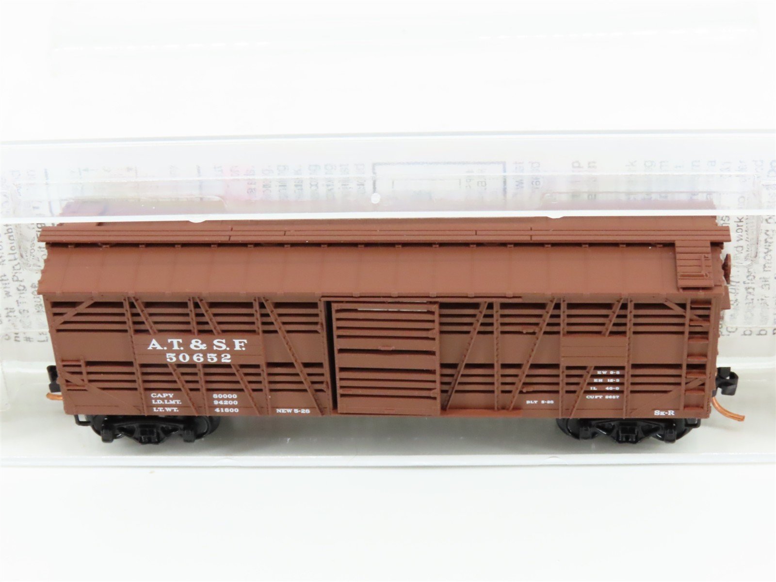 N Scale Micro-Trains MTL 35080 ATSF Santa Fe 40' Despatch Stock Car #50652