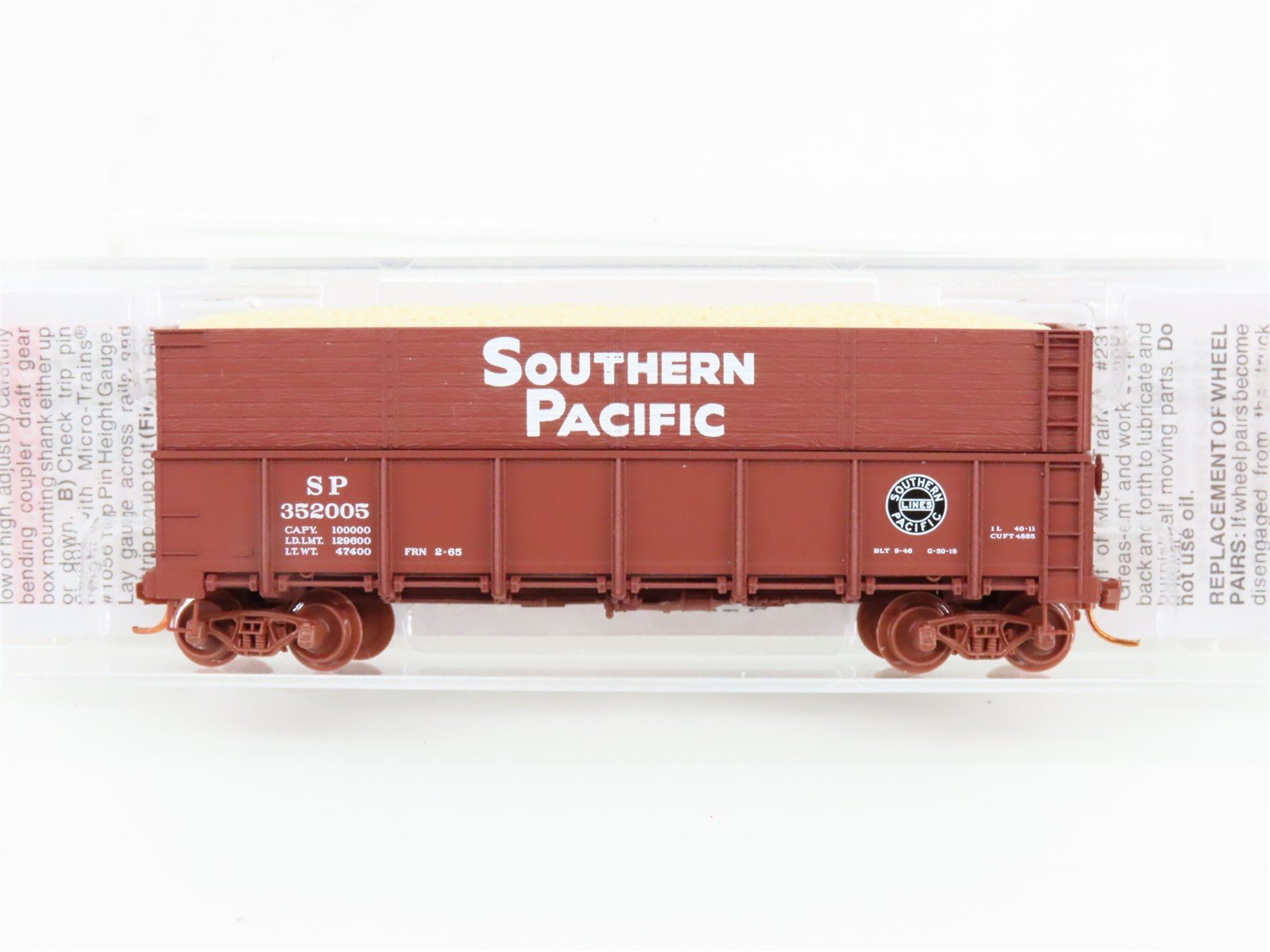 N Micro-Trains MTL 08400021 SP Southern Pacific 40' Woodchip Gondola #352005