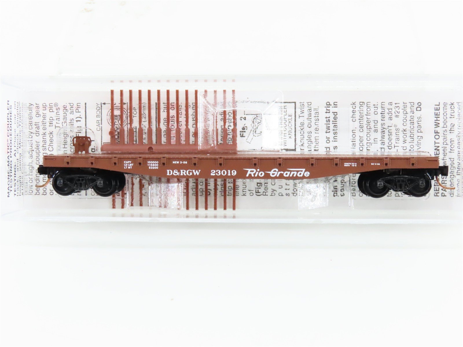 N Scale Micro-Trains MTL 45060 D&RGW Rio Grande Railroad 50' Flat Car #23019