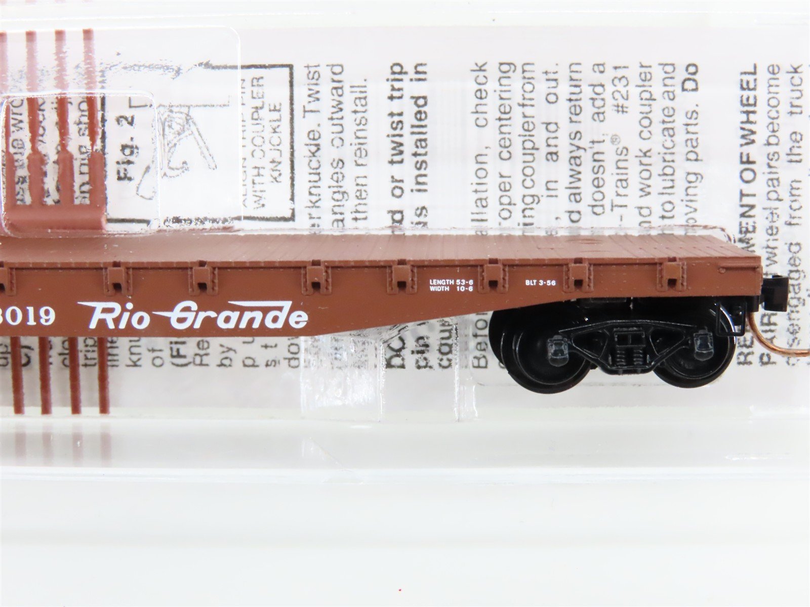N Scale Micro-Trains MTL 45060 D&RGW Rio Grande Railroad 50' Flat Car #23019