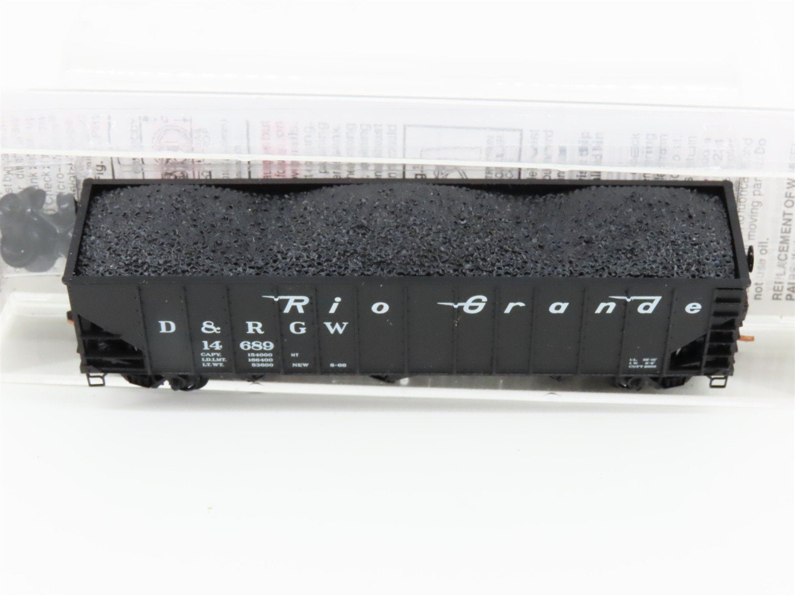 N Scale Micro-Trains MTL 108060 D&RGW Rio Grande 3-Bay Open Hopper #14689