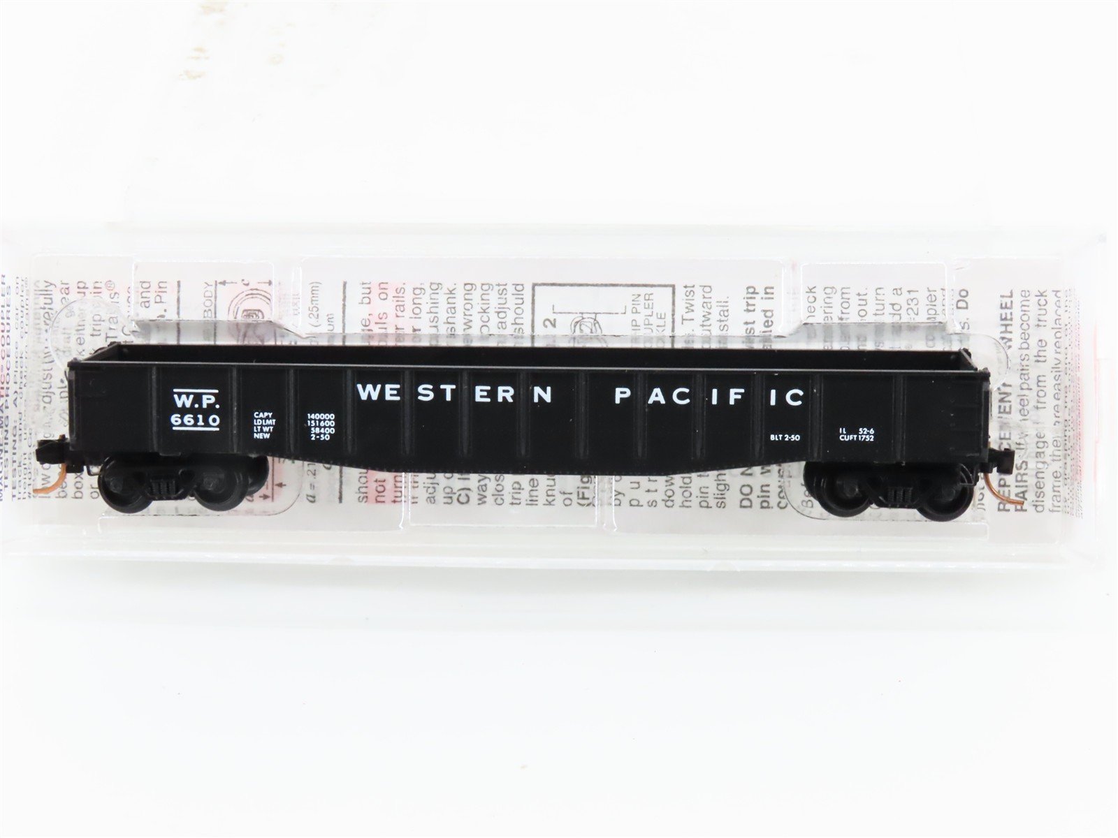 N Scale Micro-Trains MTL 46050 WP Western Pacific Railroad 50' Gondola #6610