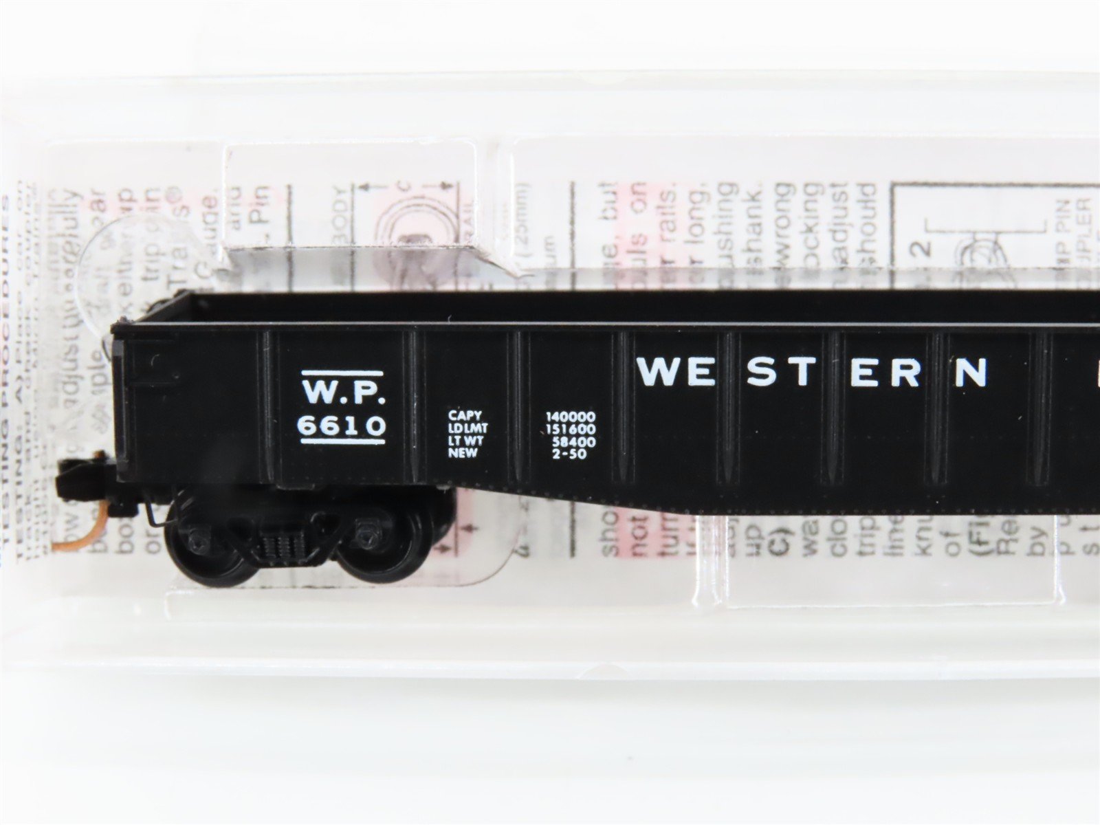 N Scale Micro-Trains MTL 46050 WP Western Pacific Railroad 50' Gondola #6610