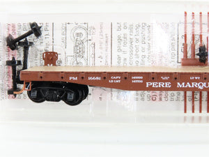 N Scale Micro-Trains MTL 45260 PM Pere Marquette Railroad 50' Flat Car #16681
