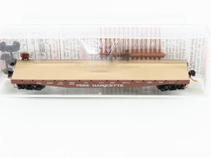 N Scale Micro-Trains MTL 45260 PM Pere Marquette Railroad 50' Flat Car #16681