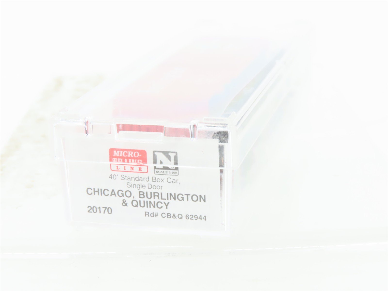 N Micro-Trains MTL 20170 CB&Q Burlington Route 40' Single Door Box Car #62944