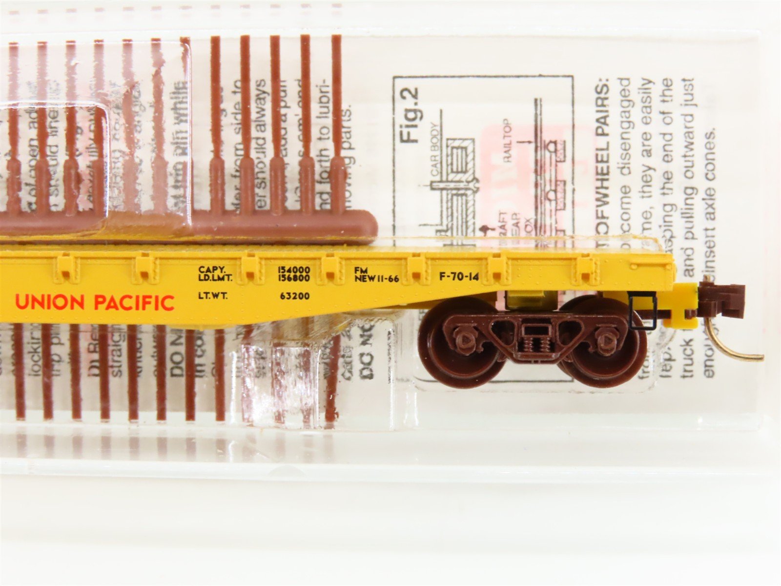 N Scale Micro-Trains MTL 45070 UP Union Pacific Railroad 50' Flat Car #58527