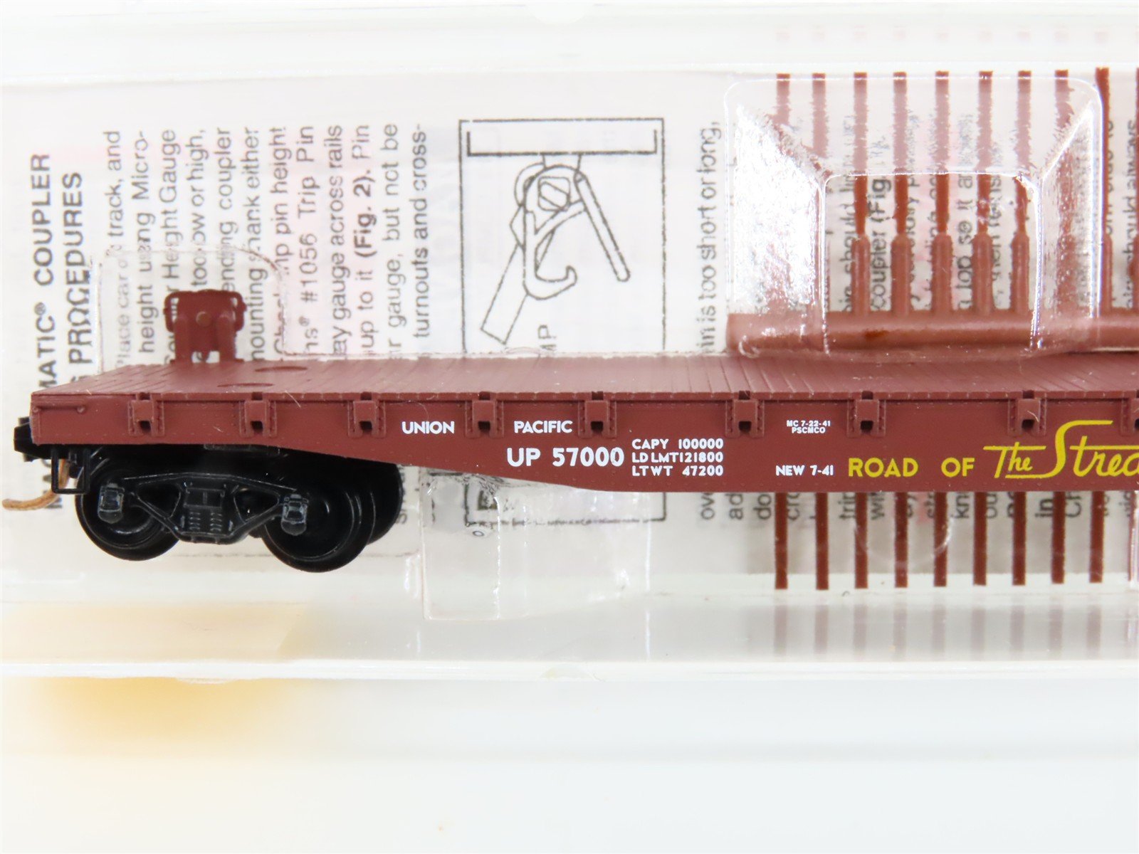 N Scale Micro-Trains MTL 45050 UP Union Pacific Railroad 50' Flat Car #57000