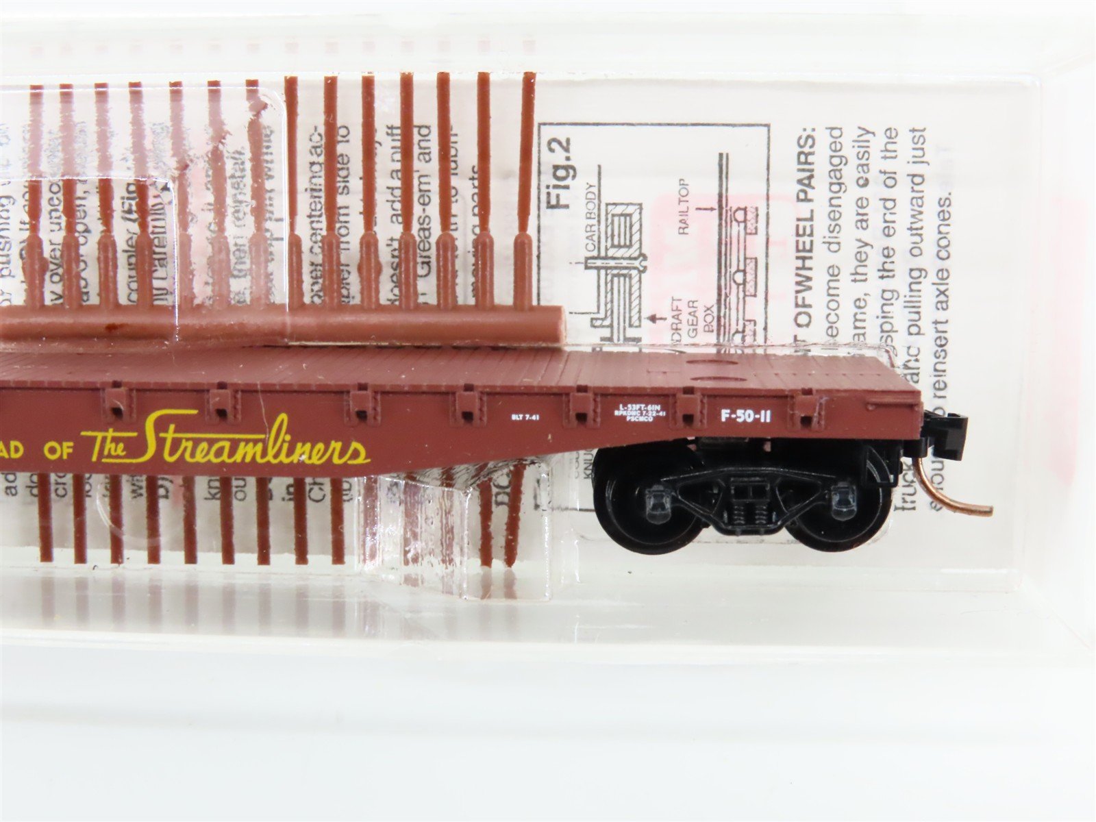 N Scale Micro-Trains MTL 45050 UP Union Pacific Railroad 50' Flat Car #57000