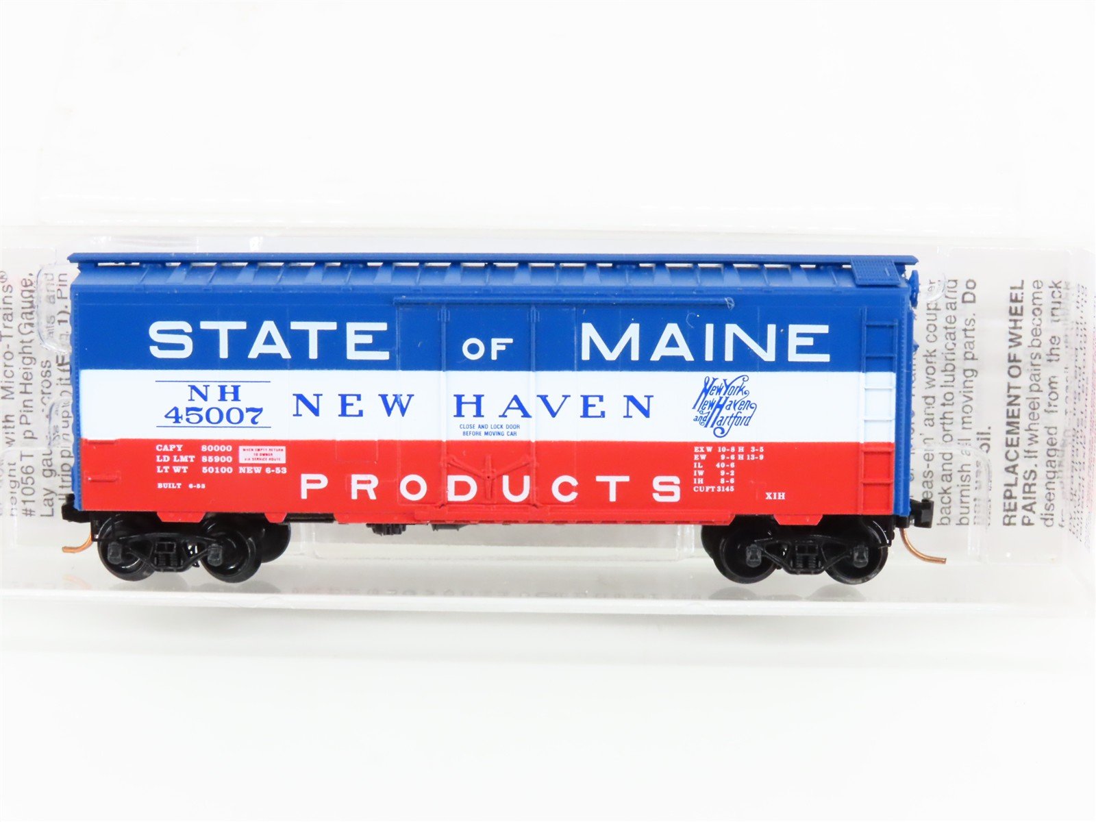 N Scale Micro-Trains MTL 21160 NH New Haven 40' Plug Door Box Car #45007