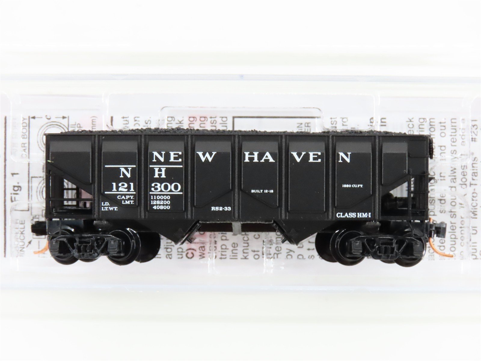 N Scale Micro-Trains MTL 08500030 NH New Haven 33' 2-Bay Open Hopper #121300