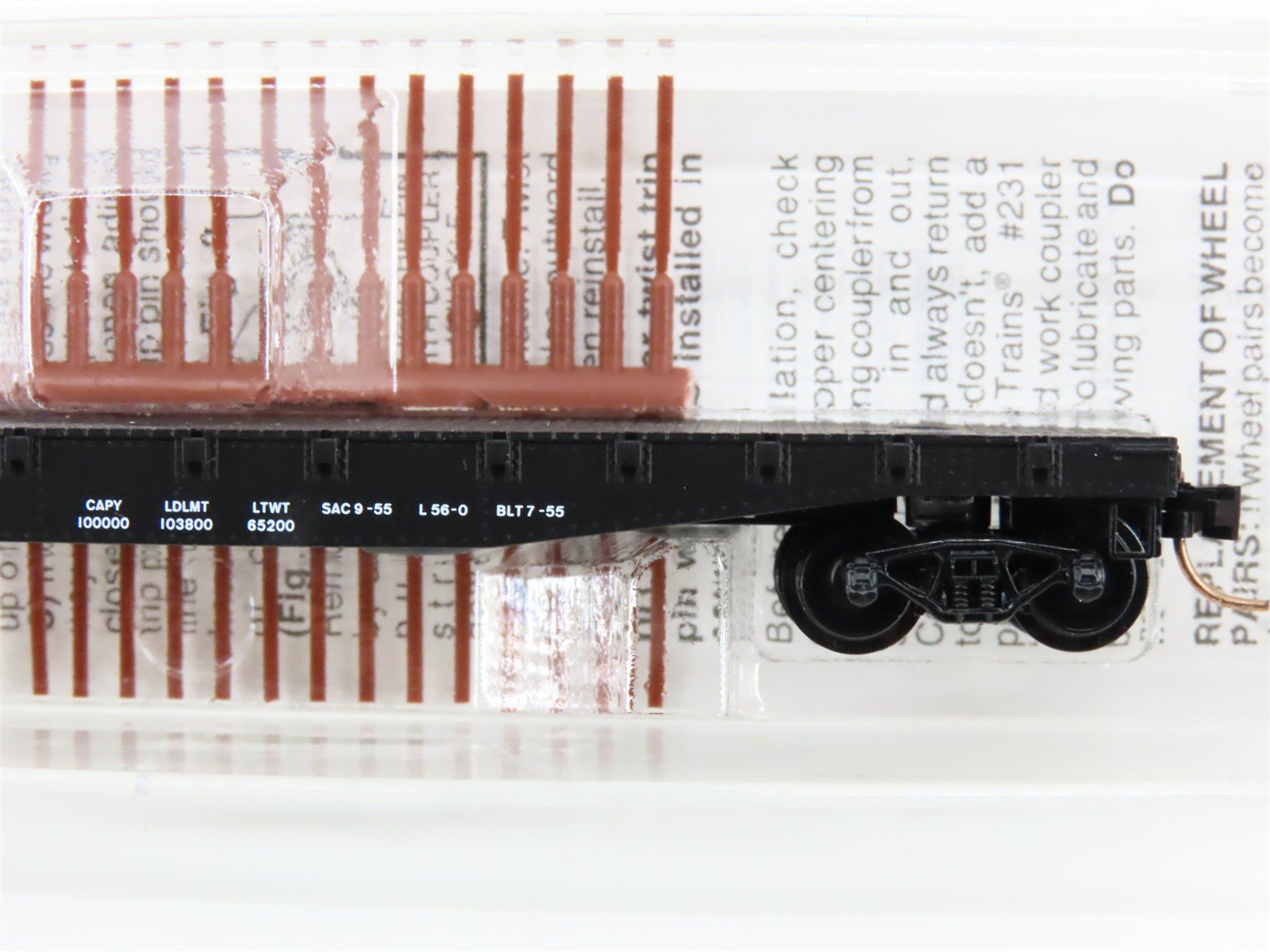N Scale Micro-Trains MTL 45230 WP Western Pacific Railroad 50' Flat Car #1908