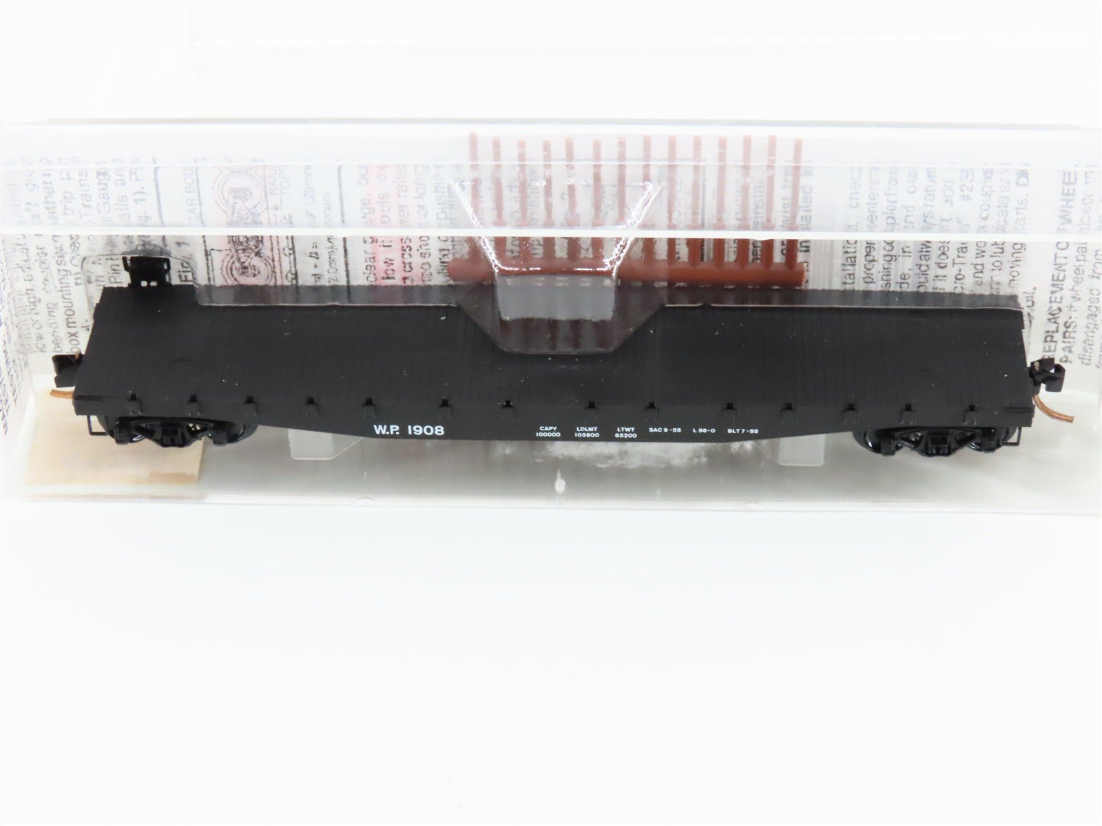 N Scale Micro-Trains MTL 45230 WP Western Pacific Railroad 50' Flat Car #1908