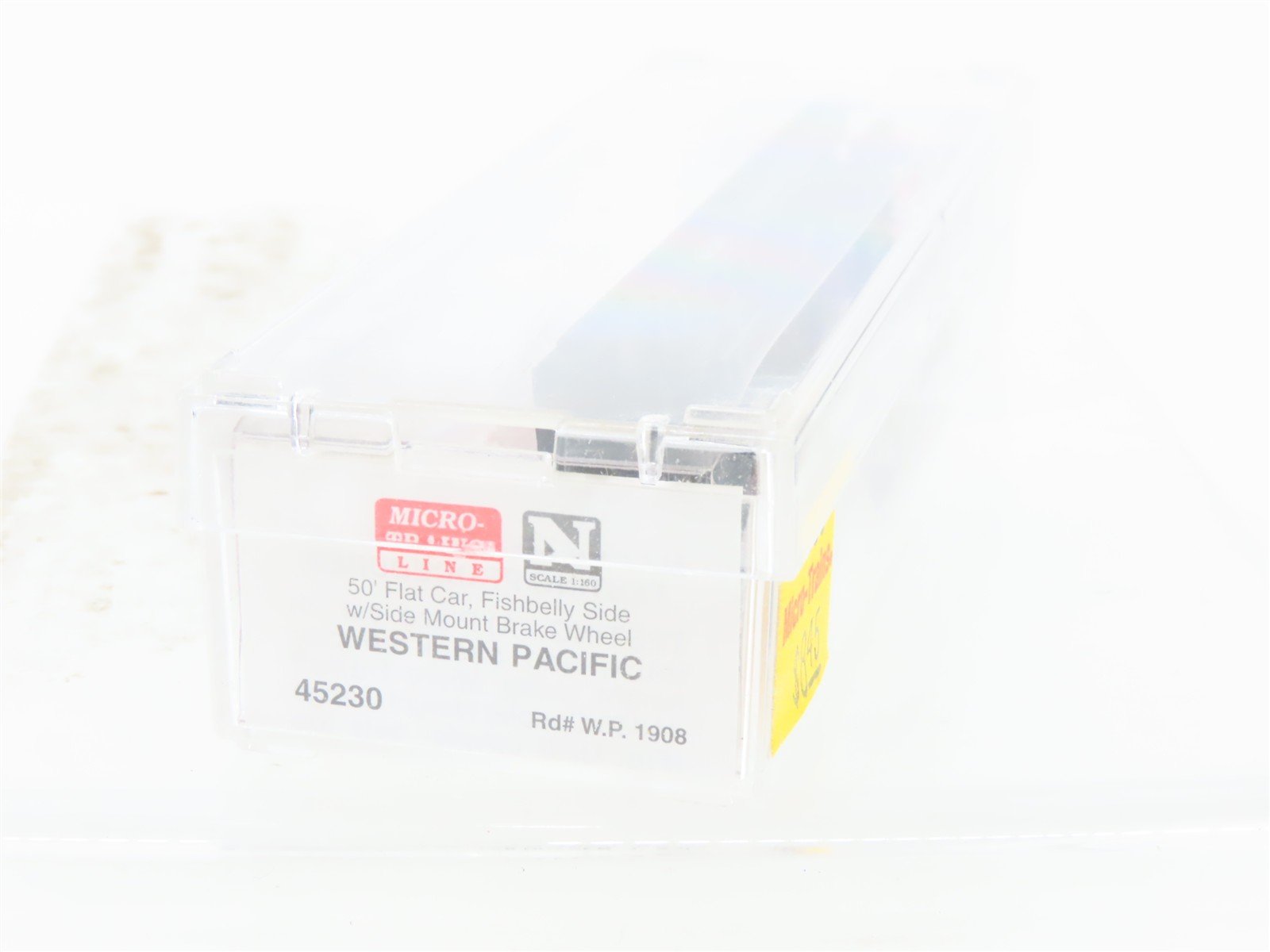 N Scale Micro-Trains MTL 45230 WP Western Pacific Railroad 50' Flat Car #1908