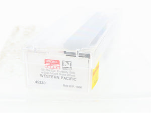N Scale Micro-Trains MTL 45230 WP Western Pacific Railroad 50' Flat Car #1908