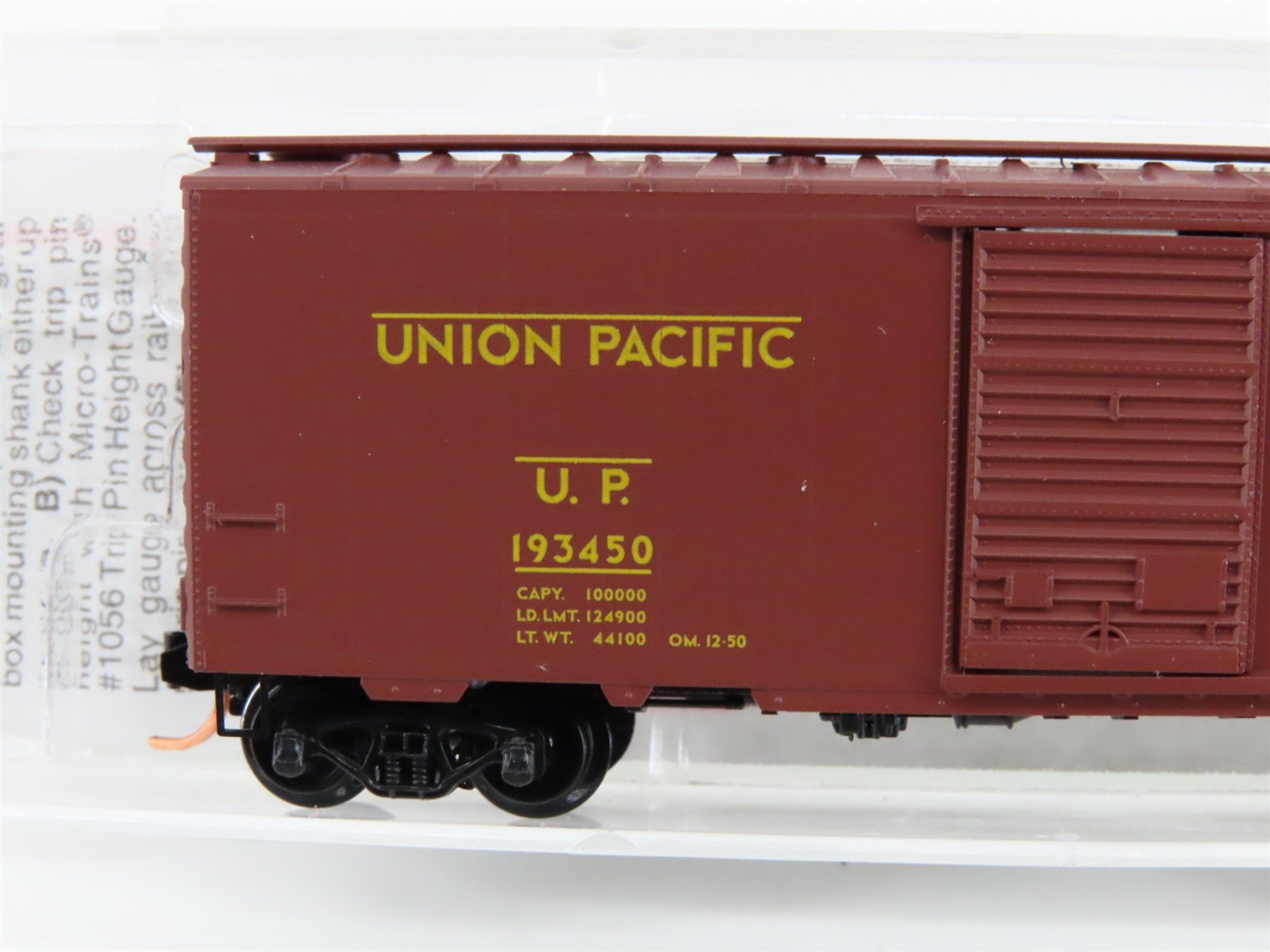 N Scale Micro-Trains MTL 20296 UP Union Pacific 40' Single Door Box Car #193450