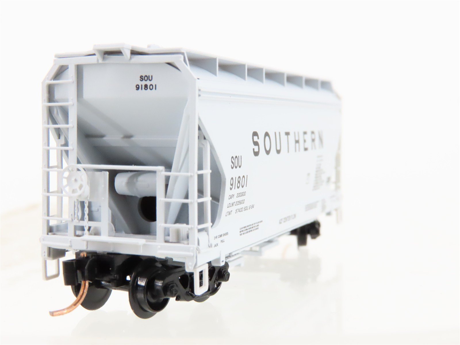 N Scale Micro-Trains MTL 92120 SOU Southern Railway 2-Bay Covered Hopper #91801