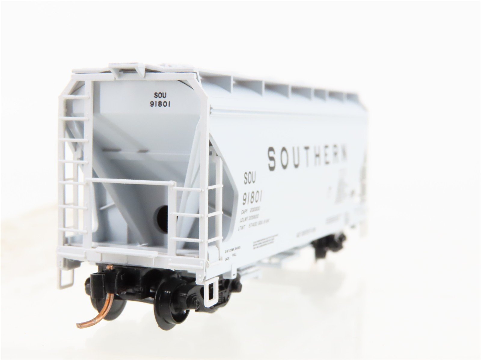 N Scale Micro-Trains MTL 92120 SOU Southern Railway 2-Bay Covered Hopper #91801