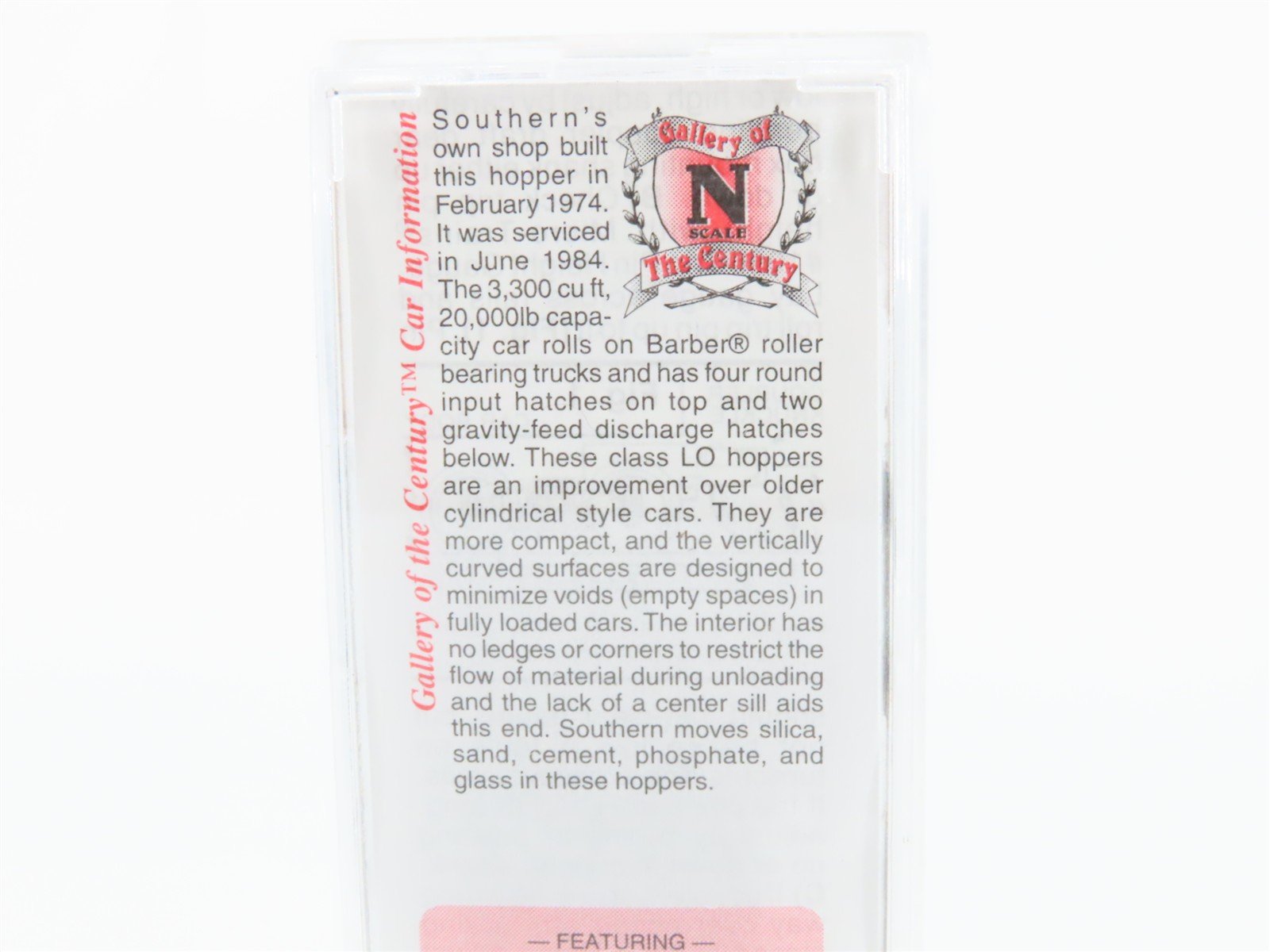N Scale Micro-Trains MTL 92120 SOU Southern Railway 2-Bay Covered Hopper #91801