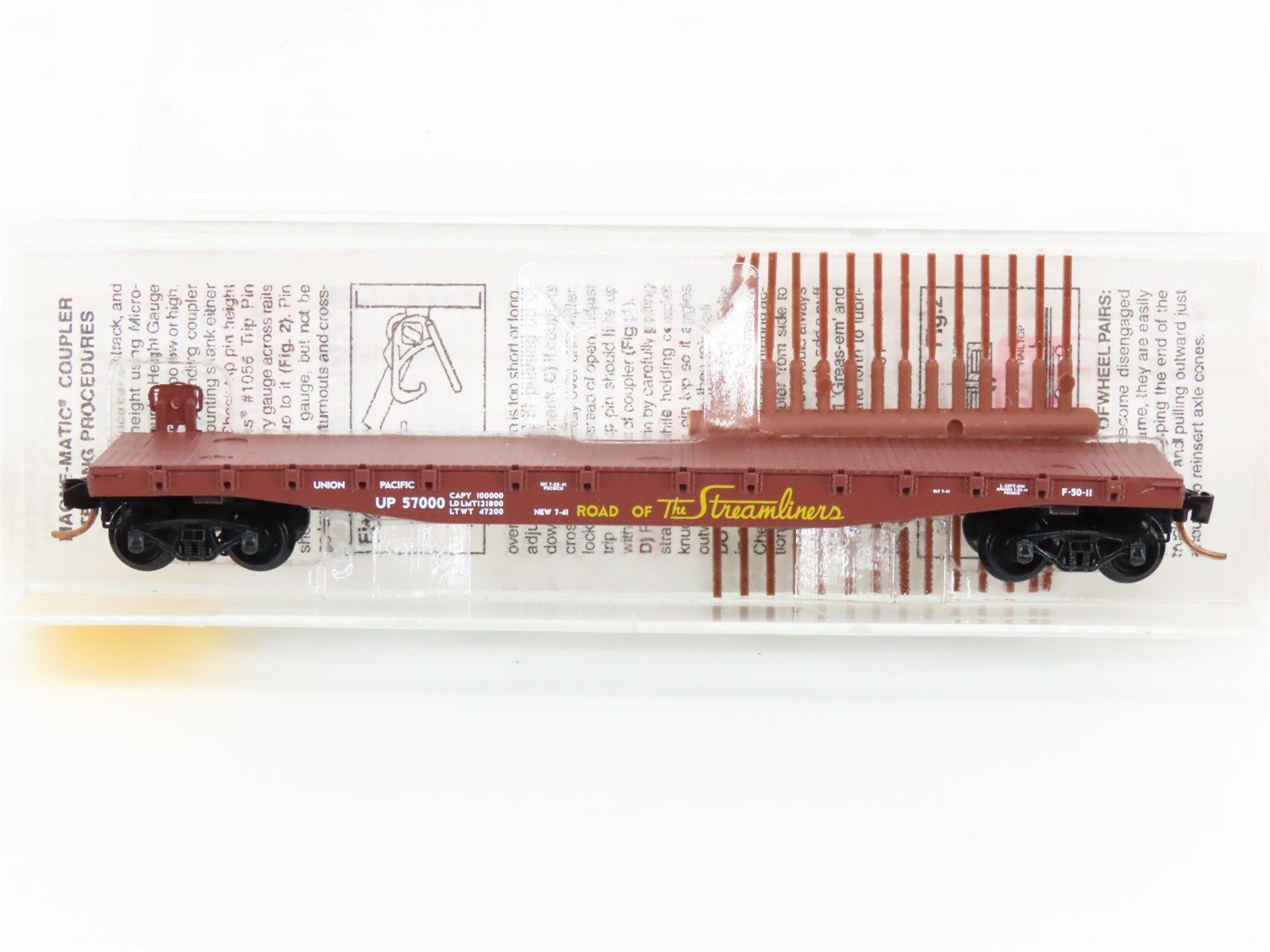 N Scale Micro-Trains MTL 45050 UP Union Pacific Railroad 50' Flat Car #57000