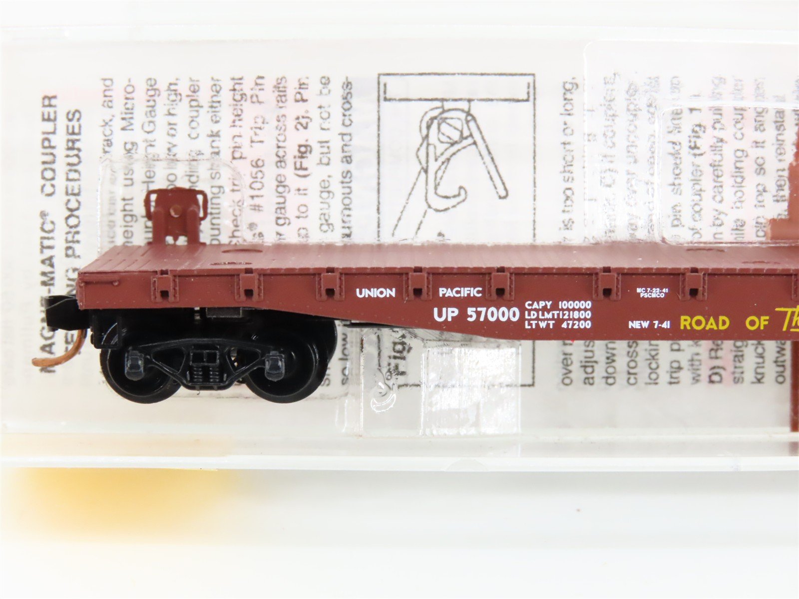 N Scale Micro-Trains MTL 45050 UP Union Pacific Railroad 50' Flat Car #57000