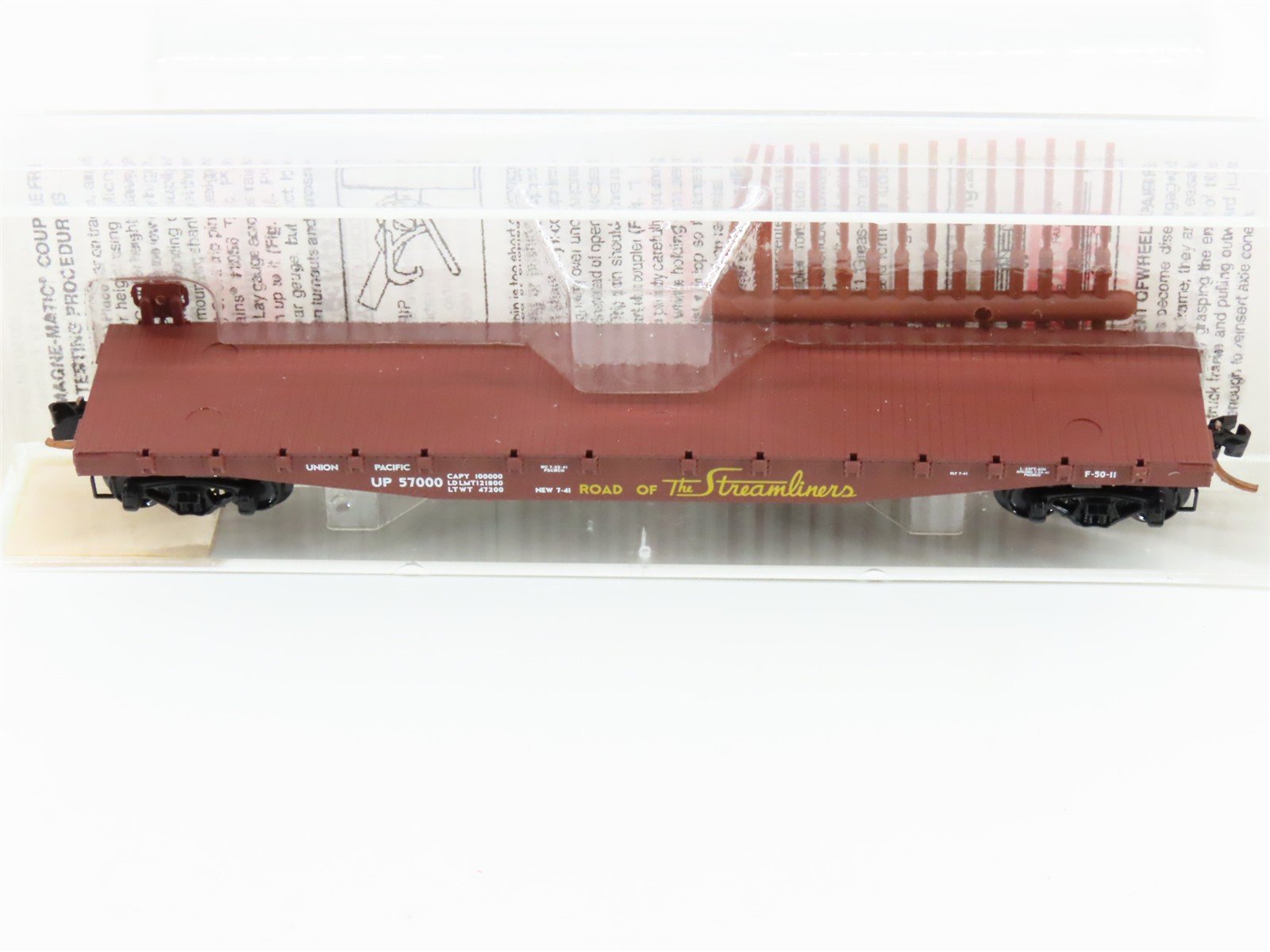 N Scale Micro-Trains MTL 45050 UP Union Pacific Railroad 50' Flat Car #57000