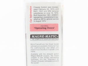 N Micro-Trains MTL 34010 B&O Chessie System 50' Double Door Box Car #288041