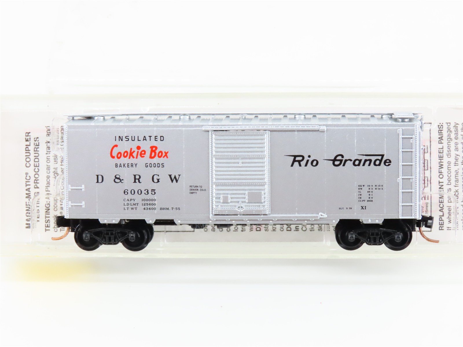 N Scale Micro-Trains MTL 20110 D&RGW Rio Grande 40' Cookie Box Car #60035