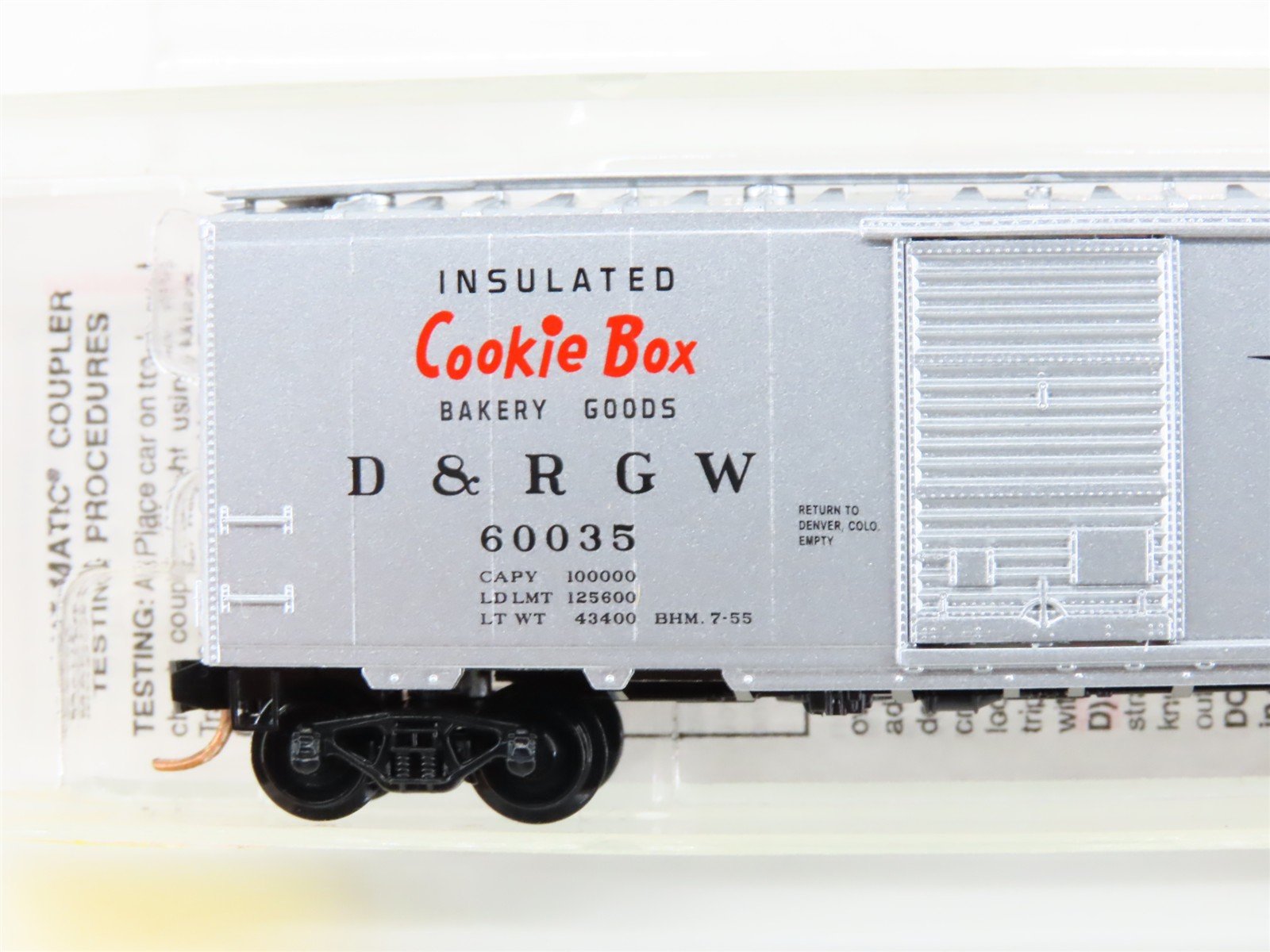 N Scale Micro-Trains MTL 20110 D&RGW Rio Grande 40' Cookie Box Car #60035