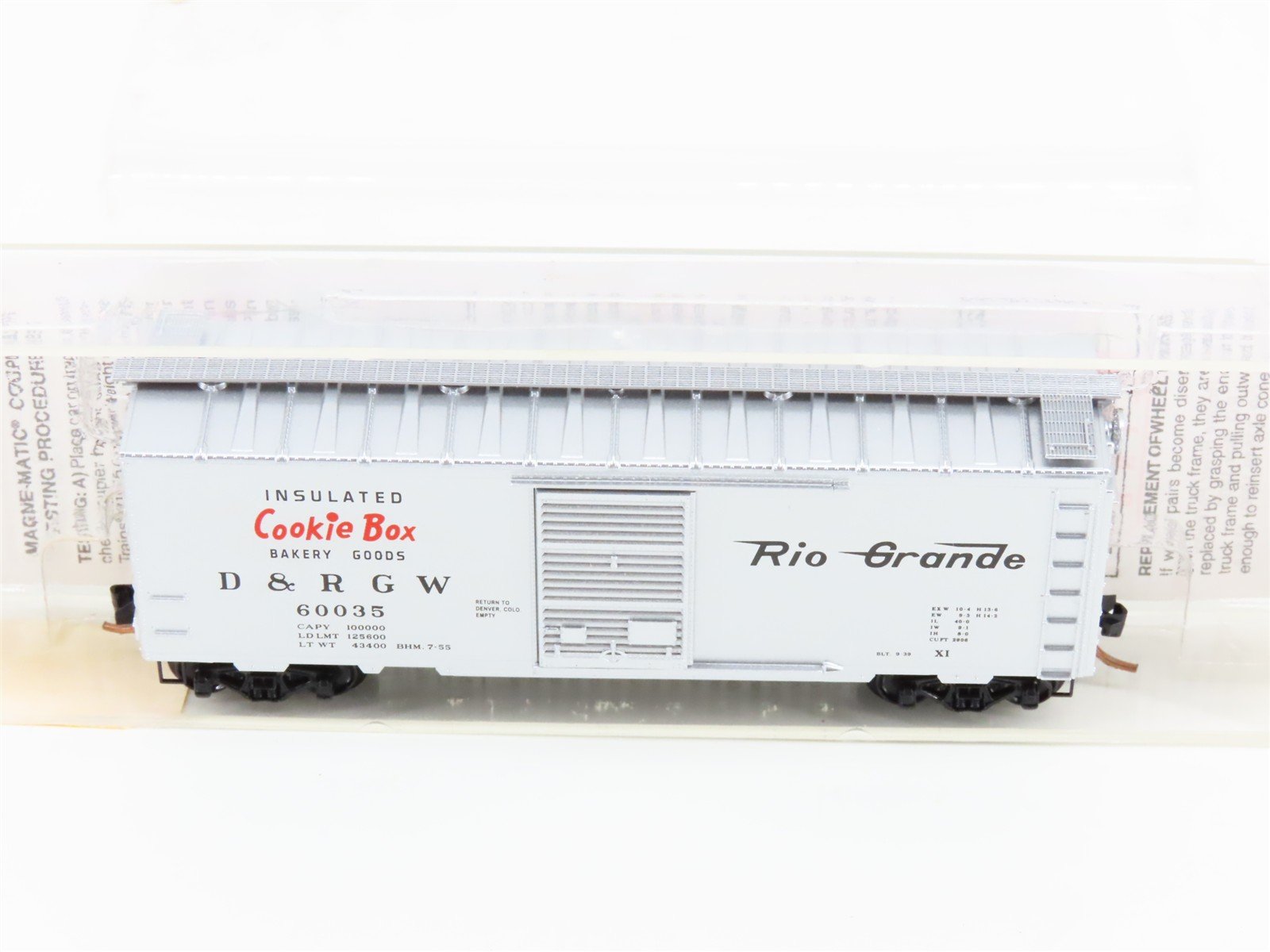 N Scale Micro-Trains MTL 20110 D&RGW Rio Grande 40' Cookie Box Car #60035