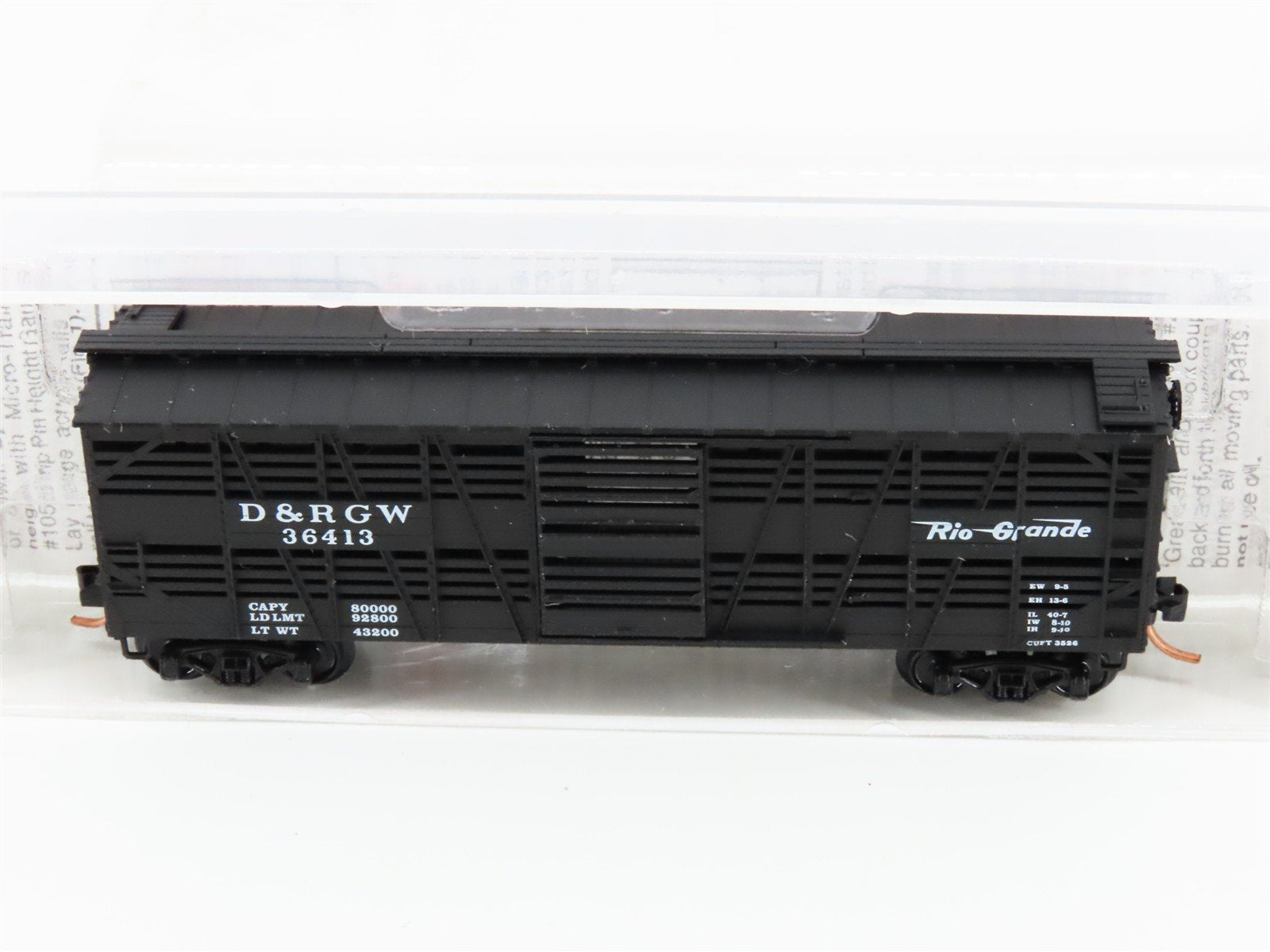 N Scale Micro-Trains MTL 35090 D&RGW Rio Grande 40' Despatch Stock Car #36413