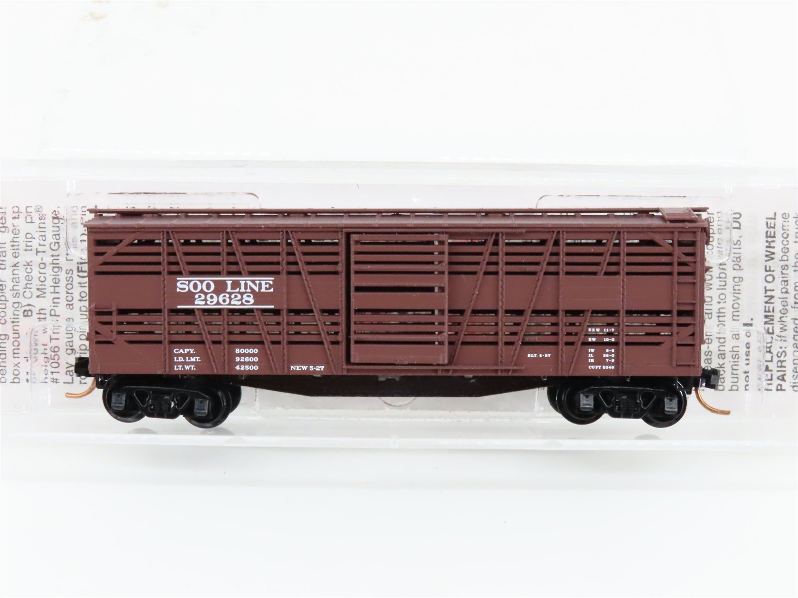 N Scale Micro-Trains MTL 35140 SOO Line 40' Despatch Stock Car #29628
