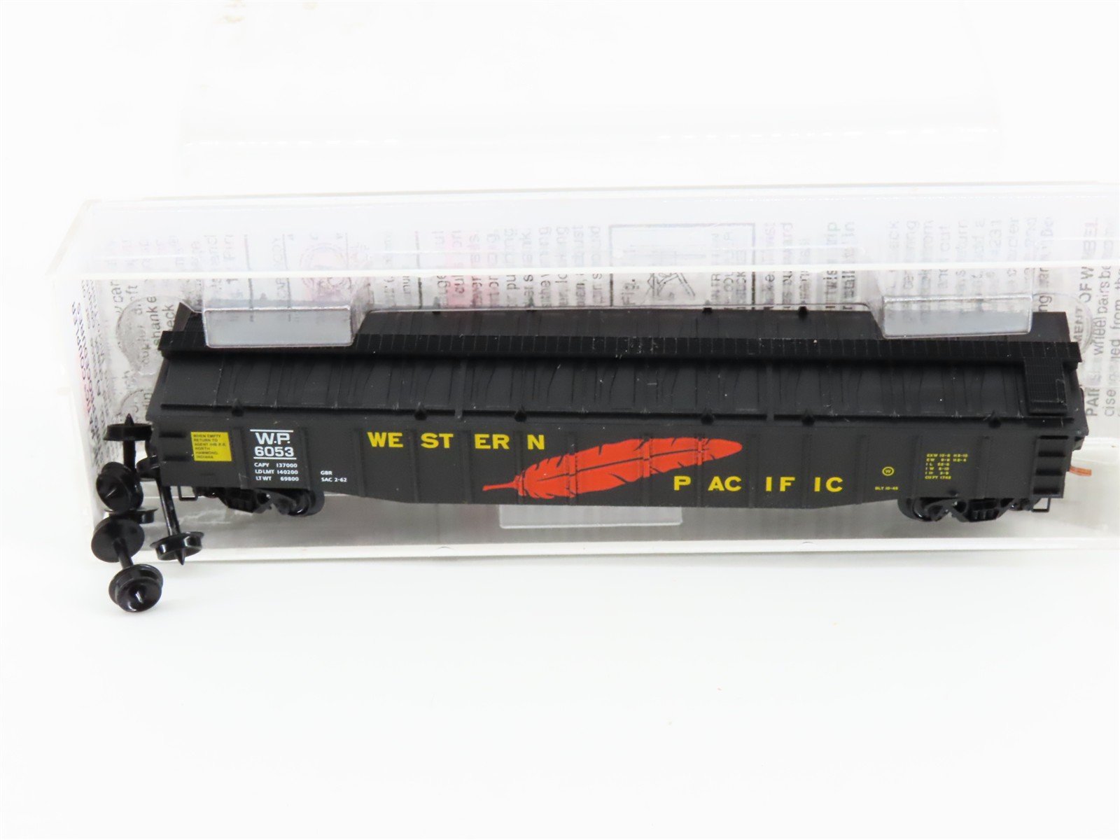 N Scale Micro-Trains MTL 106220 WP Western Pacific Feather 50' Gondola #6053