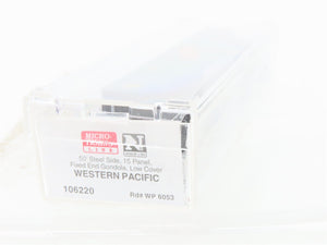 N Scale Micro-Trains MTL 106220 WP Western Pacific Feather 50' Gondola #6053