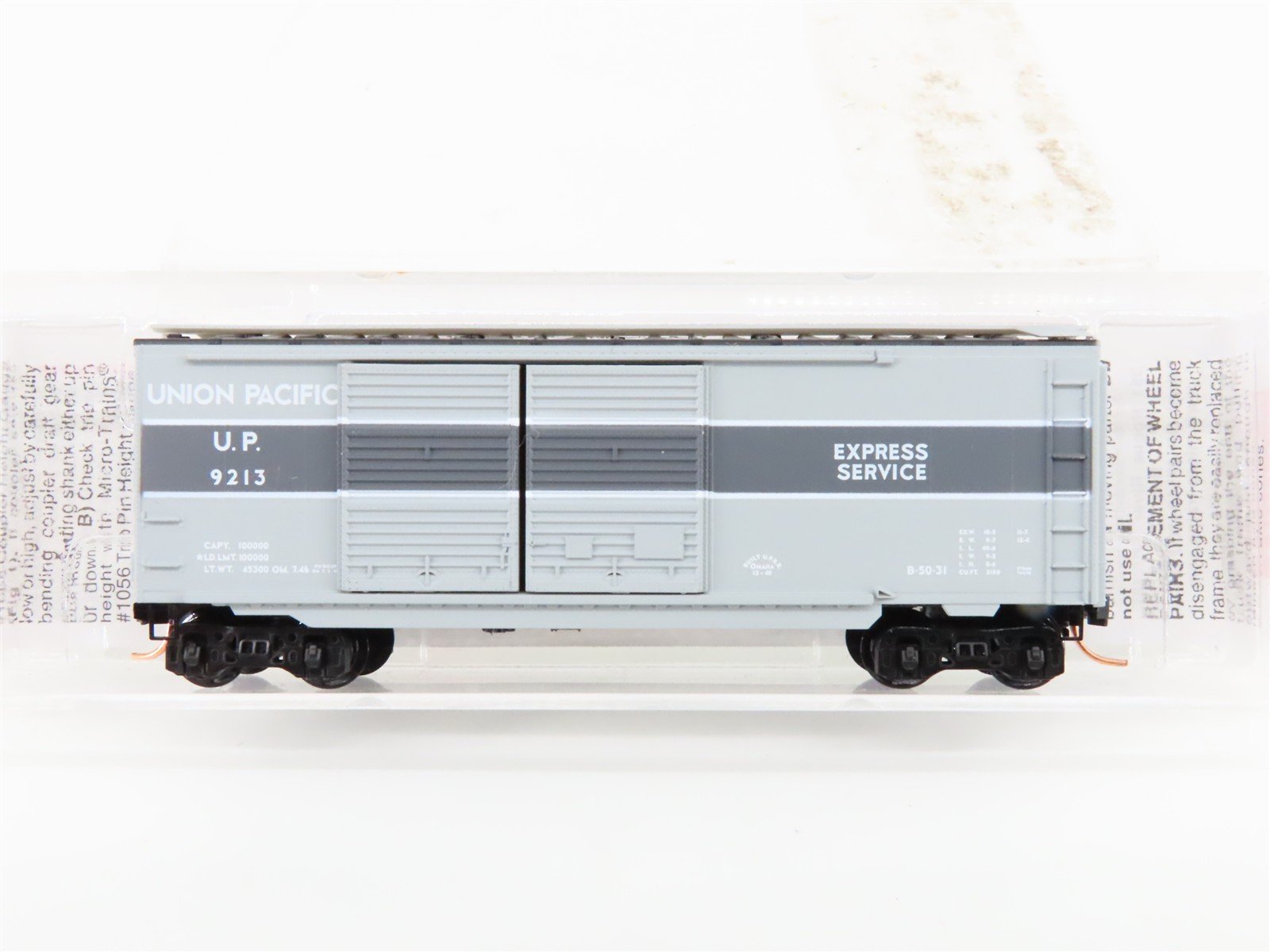 N Scale Micro-Trains MTL 23270 UP Union Pacific 40' Double Door Box Car #9213