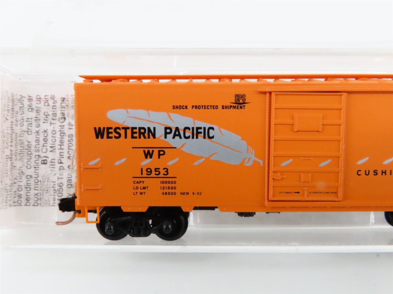 N Scale Micro-Trains MTL 20506 WP Western Pacific Feather 40' Box Car #1953