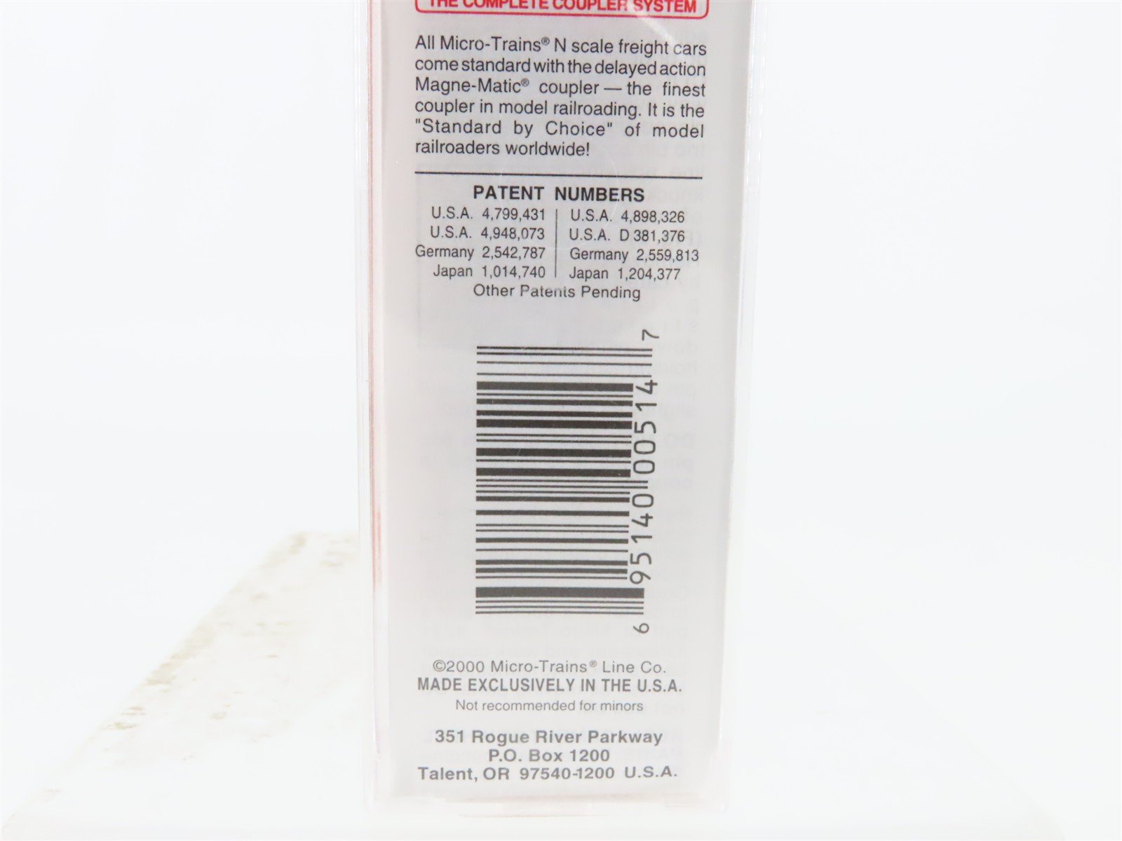 N Scale Micro-Trains MTL 20506 WP Western Pacific Feather 40' Box Car #1953